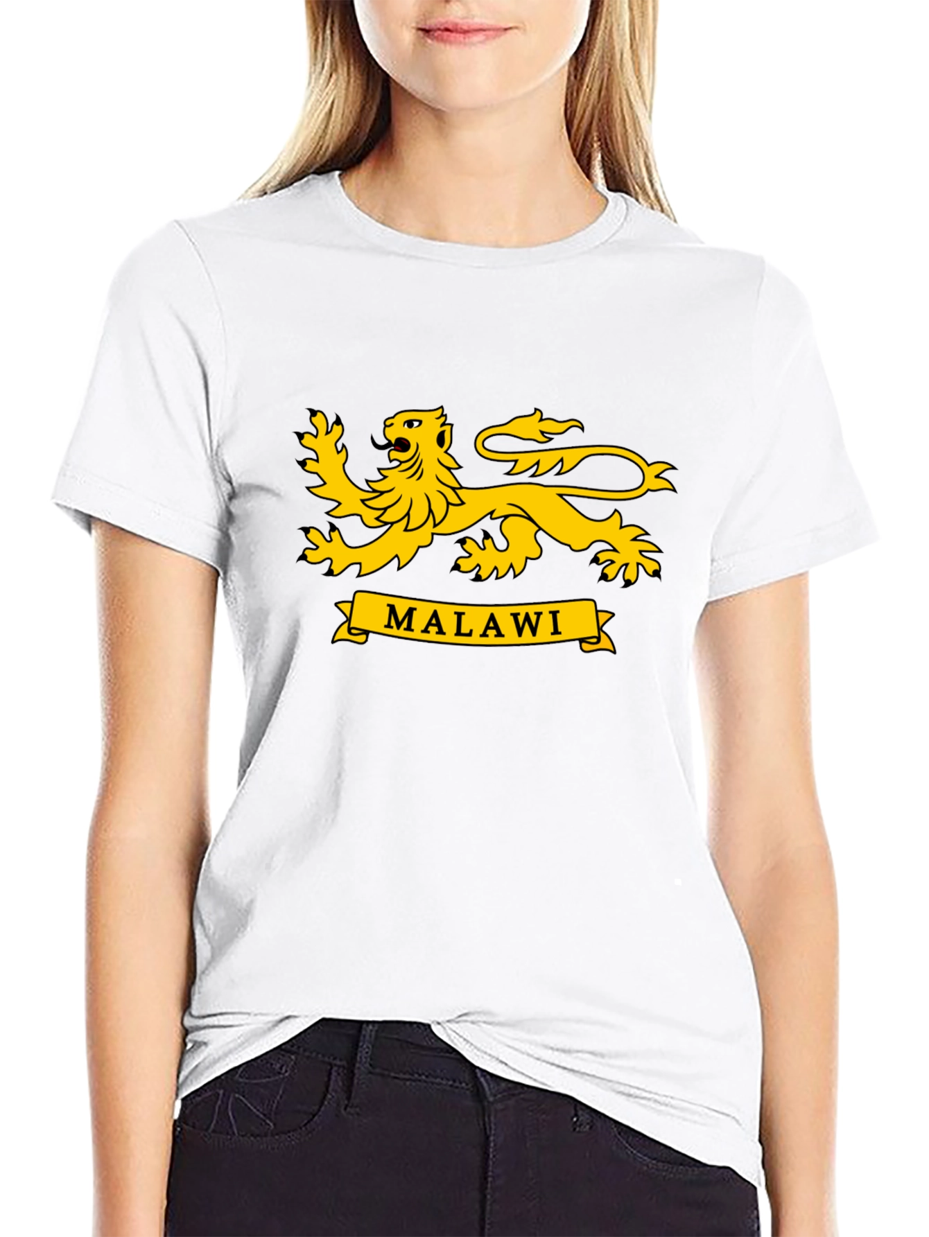 Malawi Lion Crest T-Shirt - Black