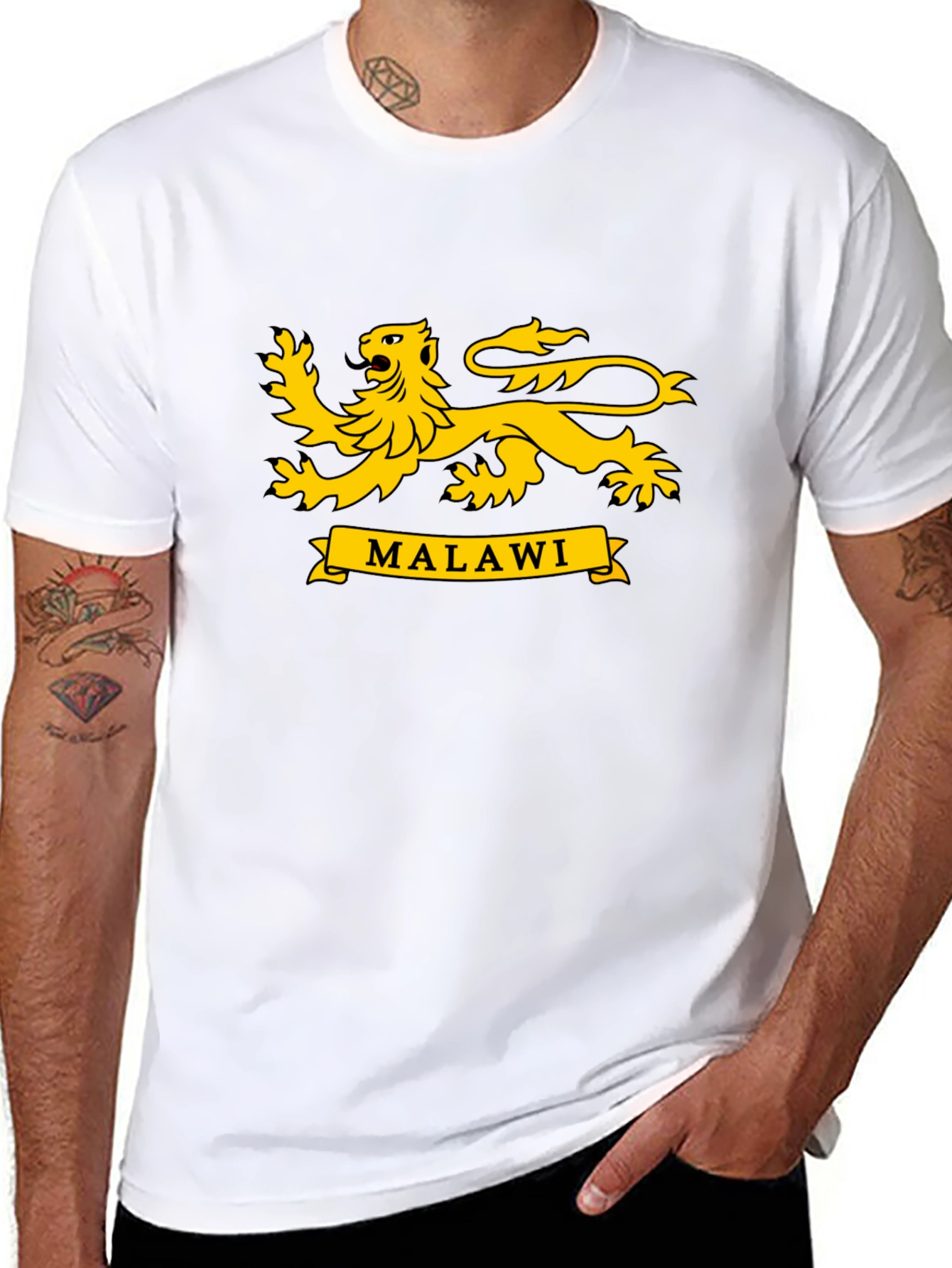 Malawi Lion Crest T-Shirt - Black
