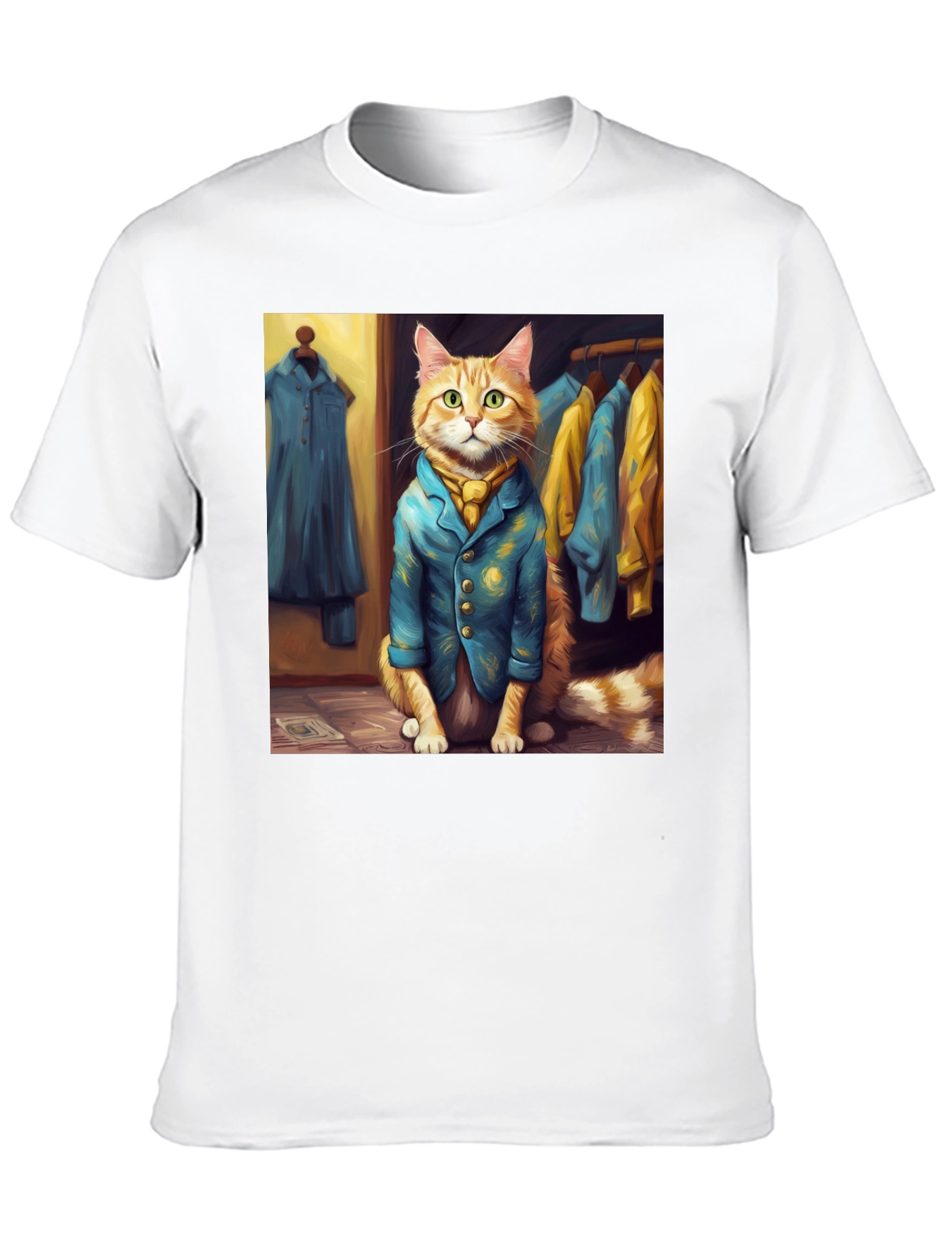 Dapper Cat T-Shirt - Trendy Feline Fashion