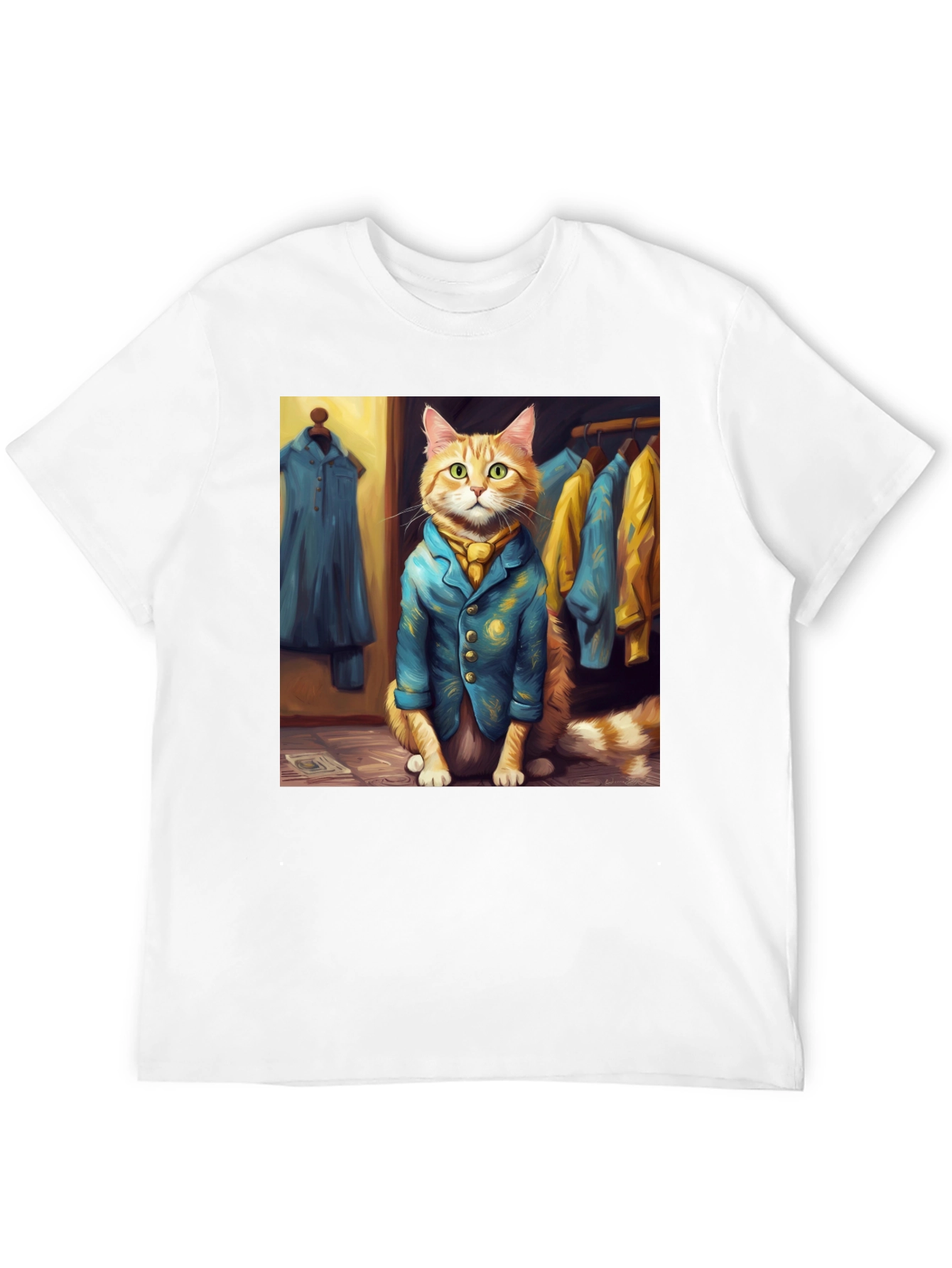 Dapper Cat T-Shirt - Trendy Feline Fashion