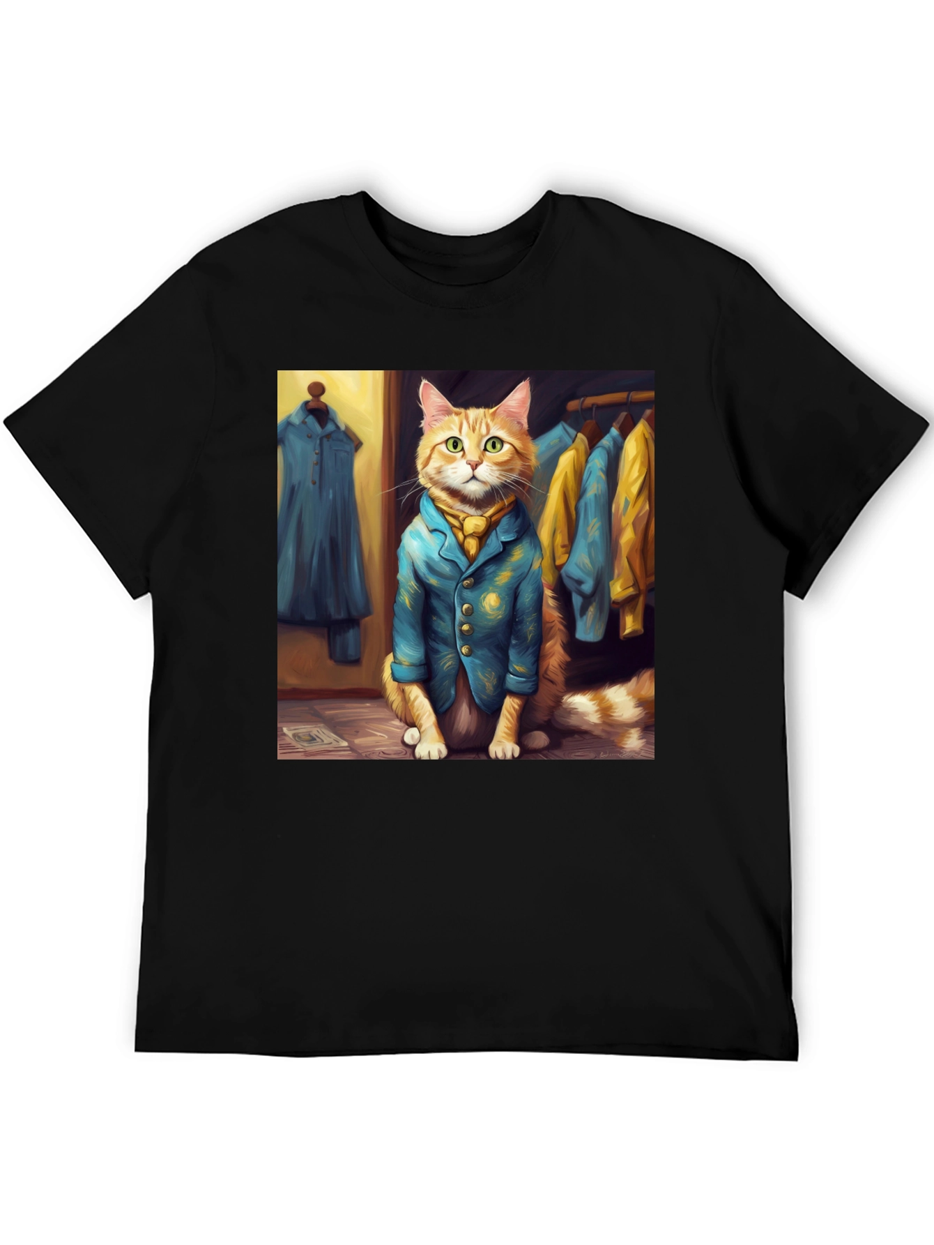 Dapper Cat T-Shirt - Trendy Feline Fashion