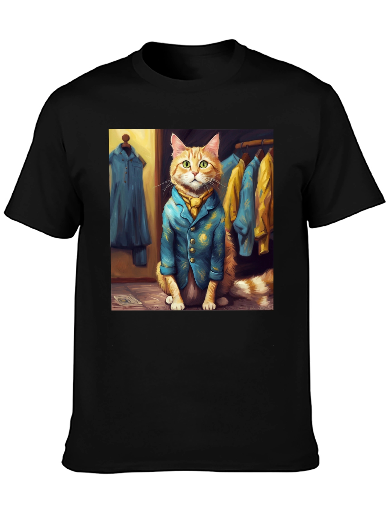 Dapper Cat T-Shirt - Trendy Feline Fashion