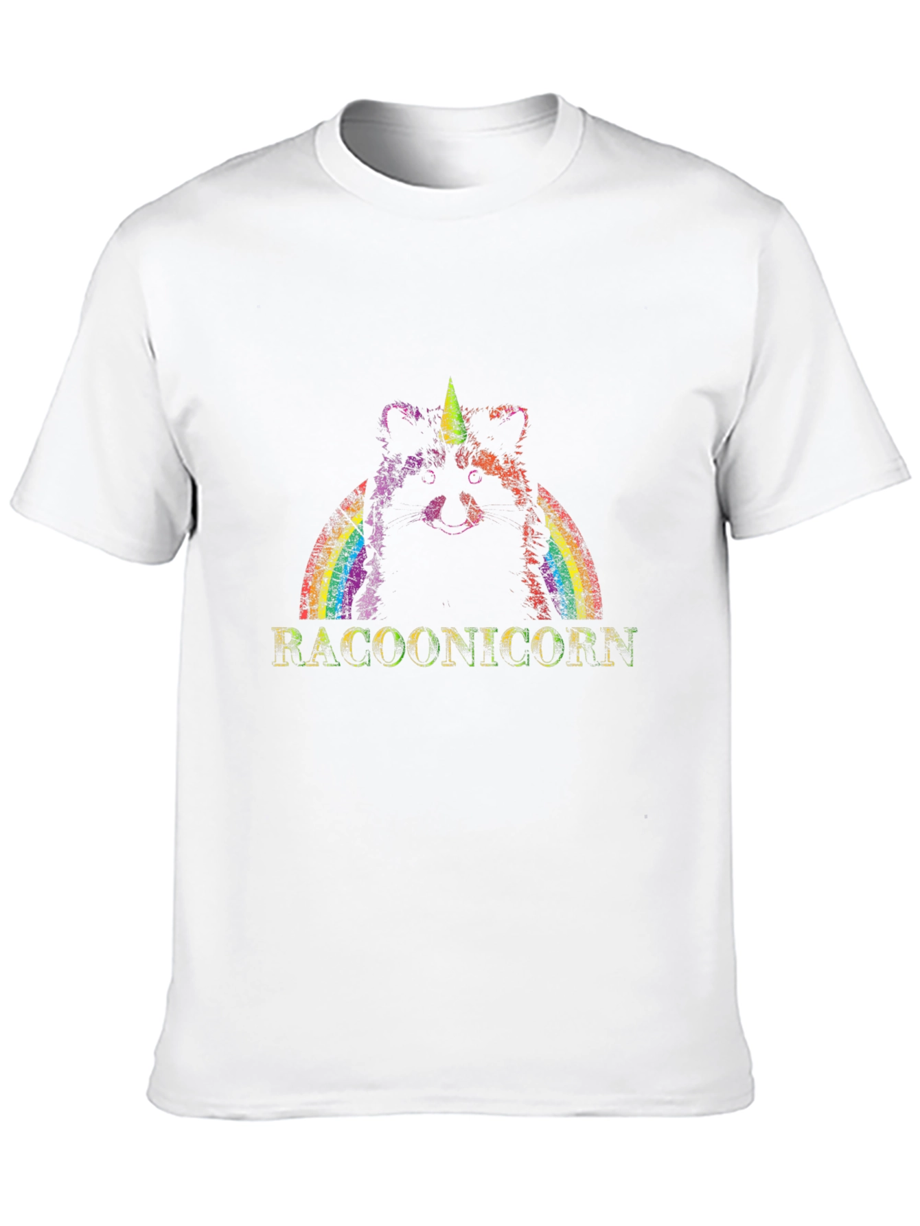 Raccoon Unicorn Raccoonicorn Black T-Shirt