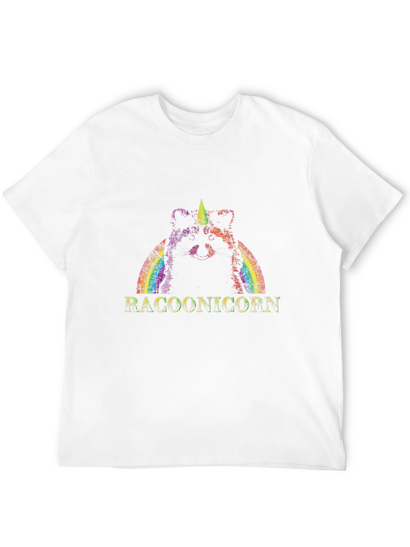 Raccoon Unicorn Raccoonicorn Black T-Shirt