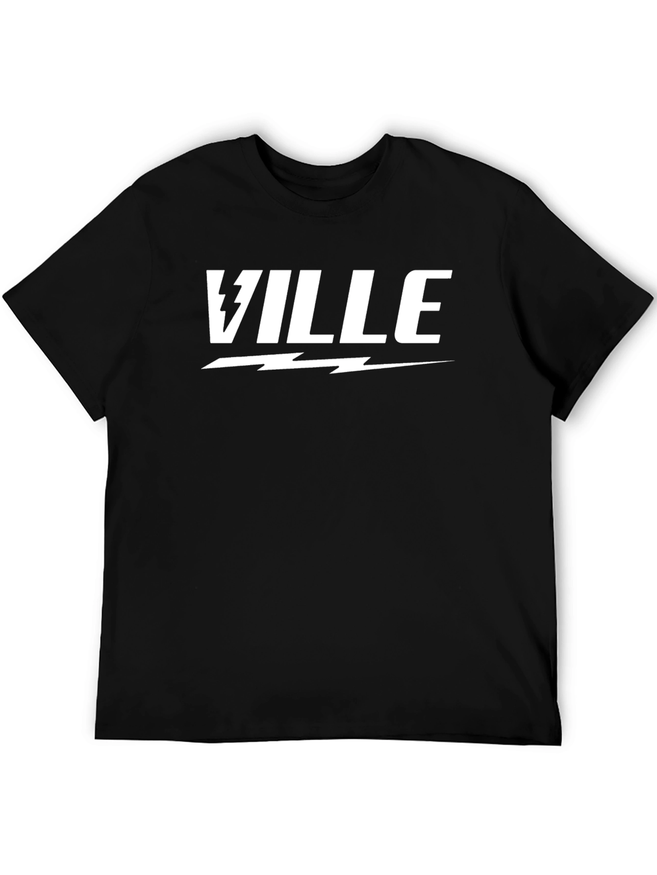 VILLE Graphic Tee - Stylish Black Cotton T-Shirt