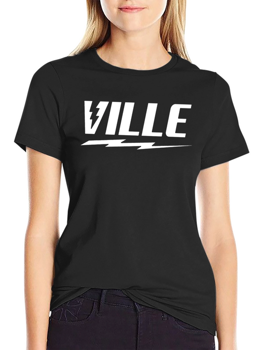 VILLE Graphic Tee - Stylish Black Cotton T-Shirt