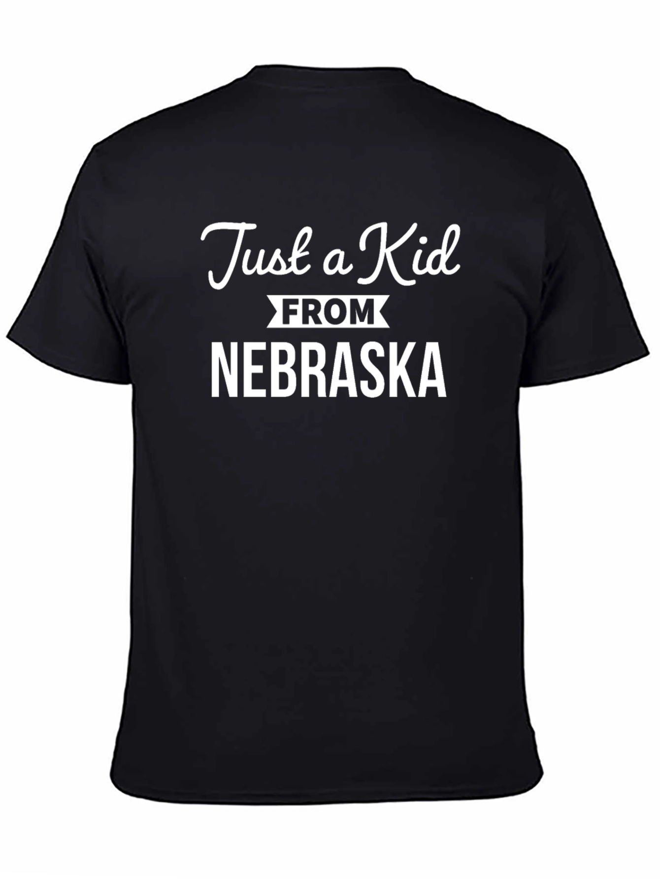 Just a Kid From Nebraska Black T-Shirt