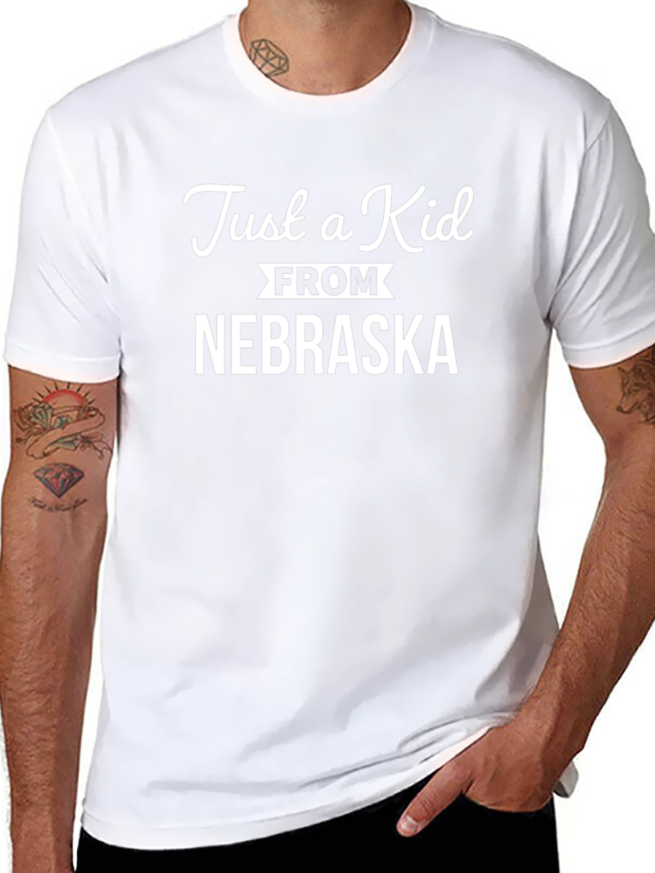 Just a Kid From Nebraska Black T-Shirt