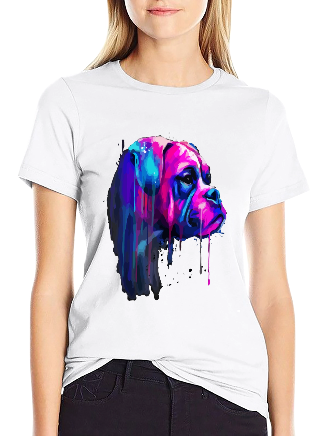 Abstract Dog Art Print T-Shirt