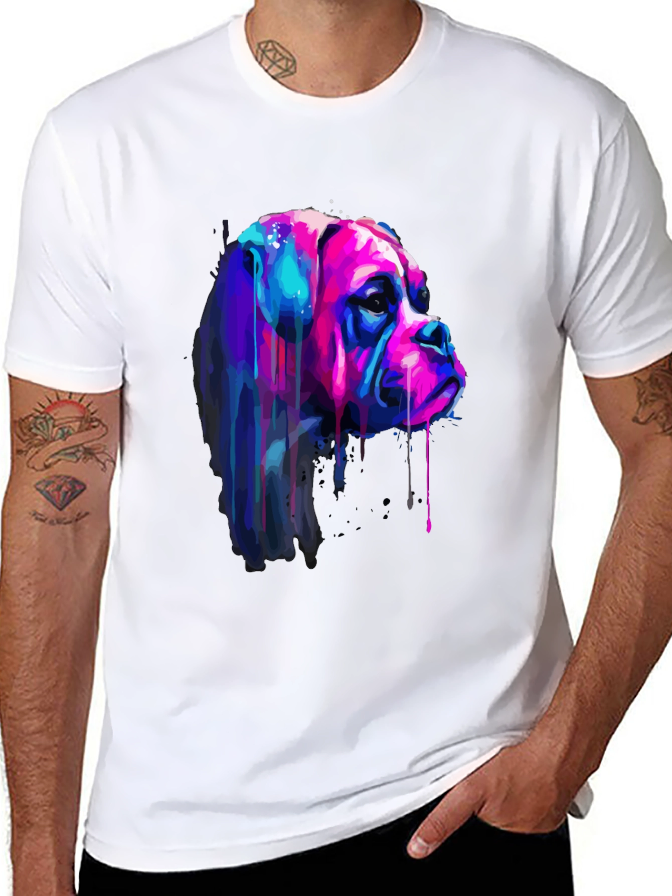 Abstract Dog Art Print T-Shirt