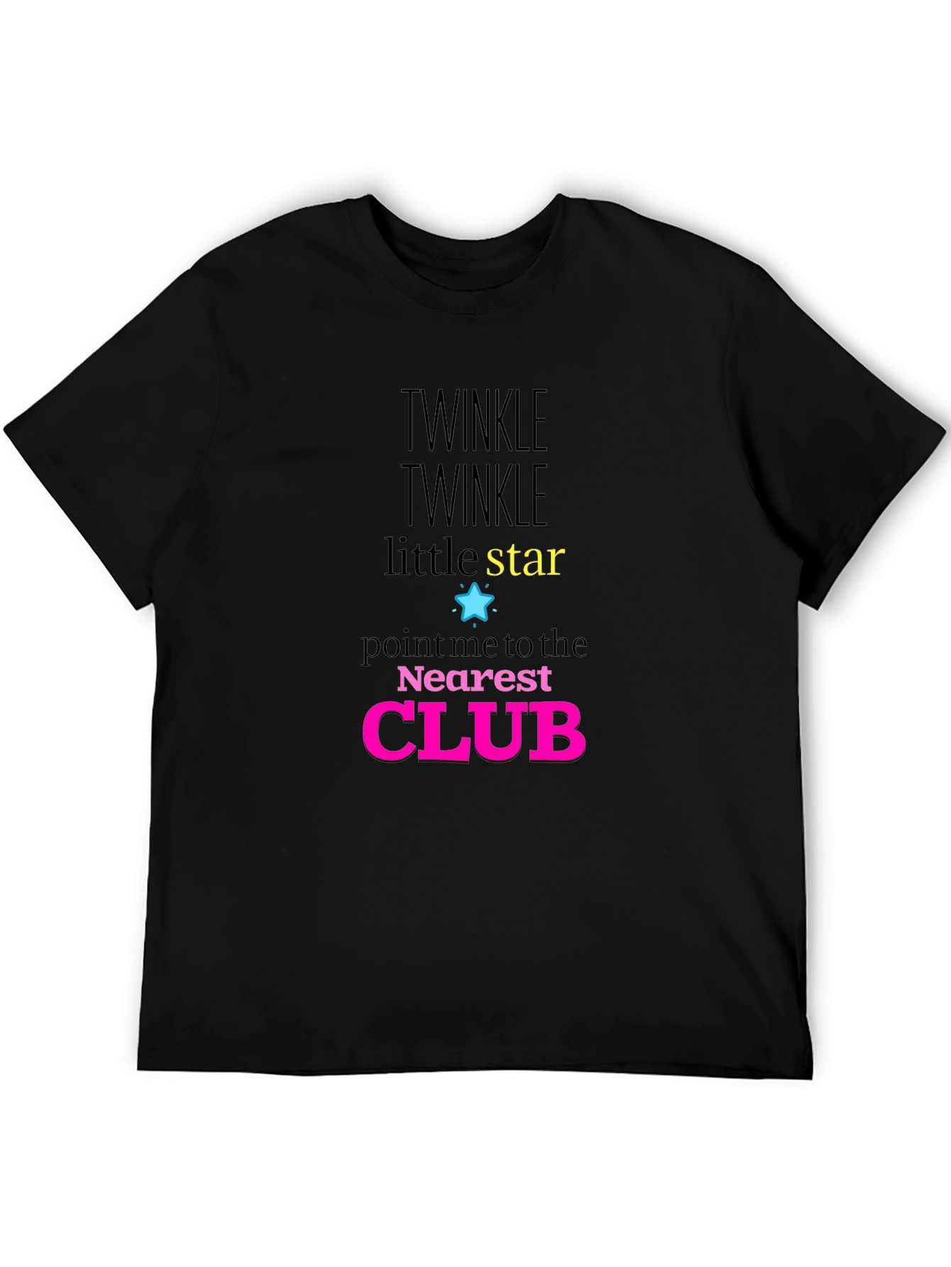 Twinkle Little Star Club Novelty Graphic T-Shirt