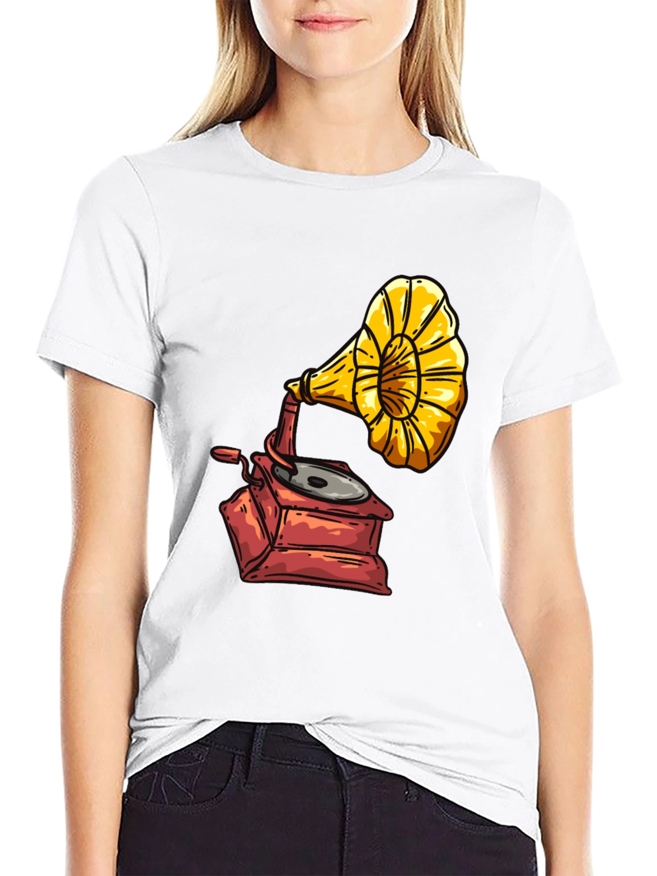 Retro Gramophone Graphic Tee