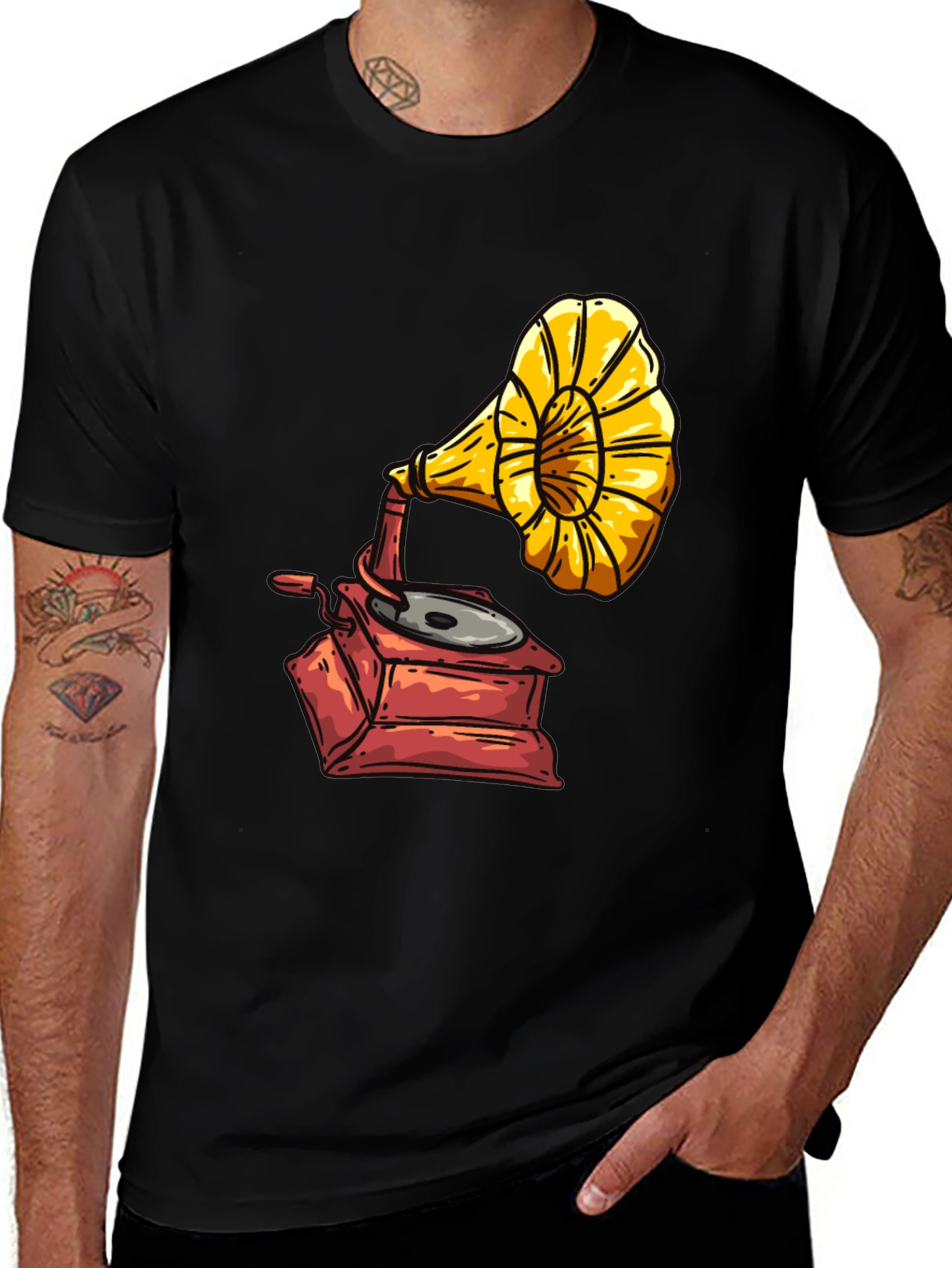 Retro Gramophone Graphic Tee