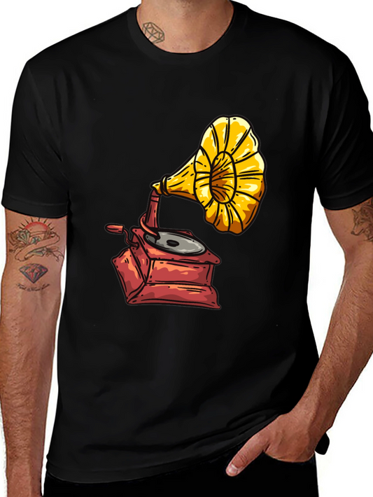 Retro Gramophone Graphic Tee