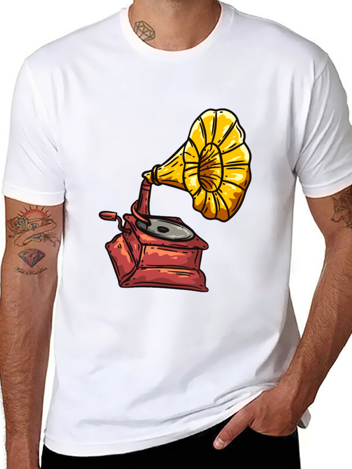 Retro Gramophone Graphic Tee