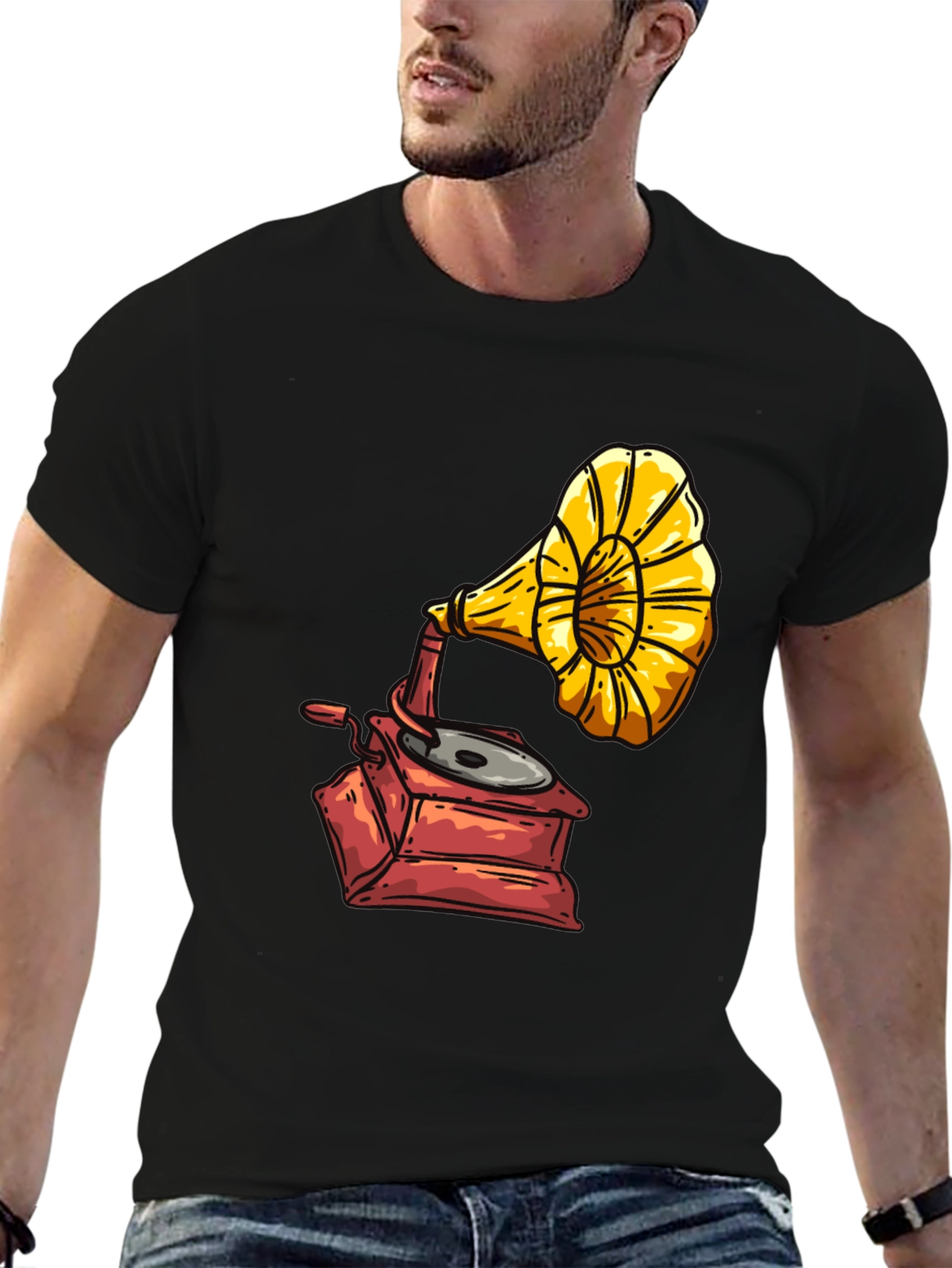 Retro Gramophone Graphic Tee