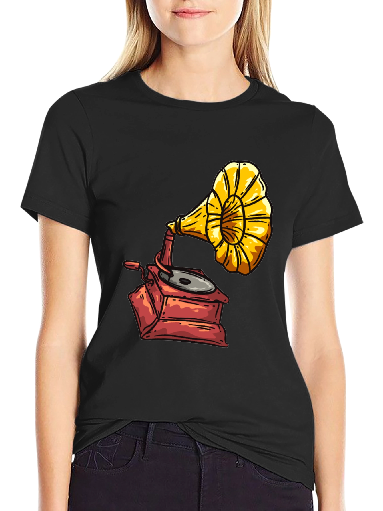 Retro Gramophone Graphic Tee