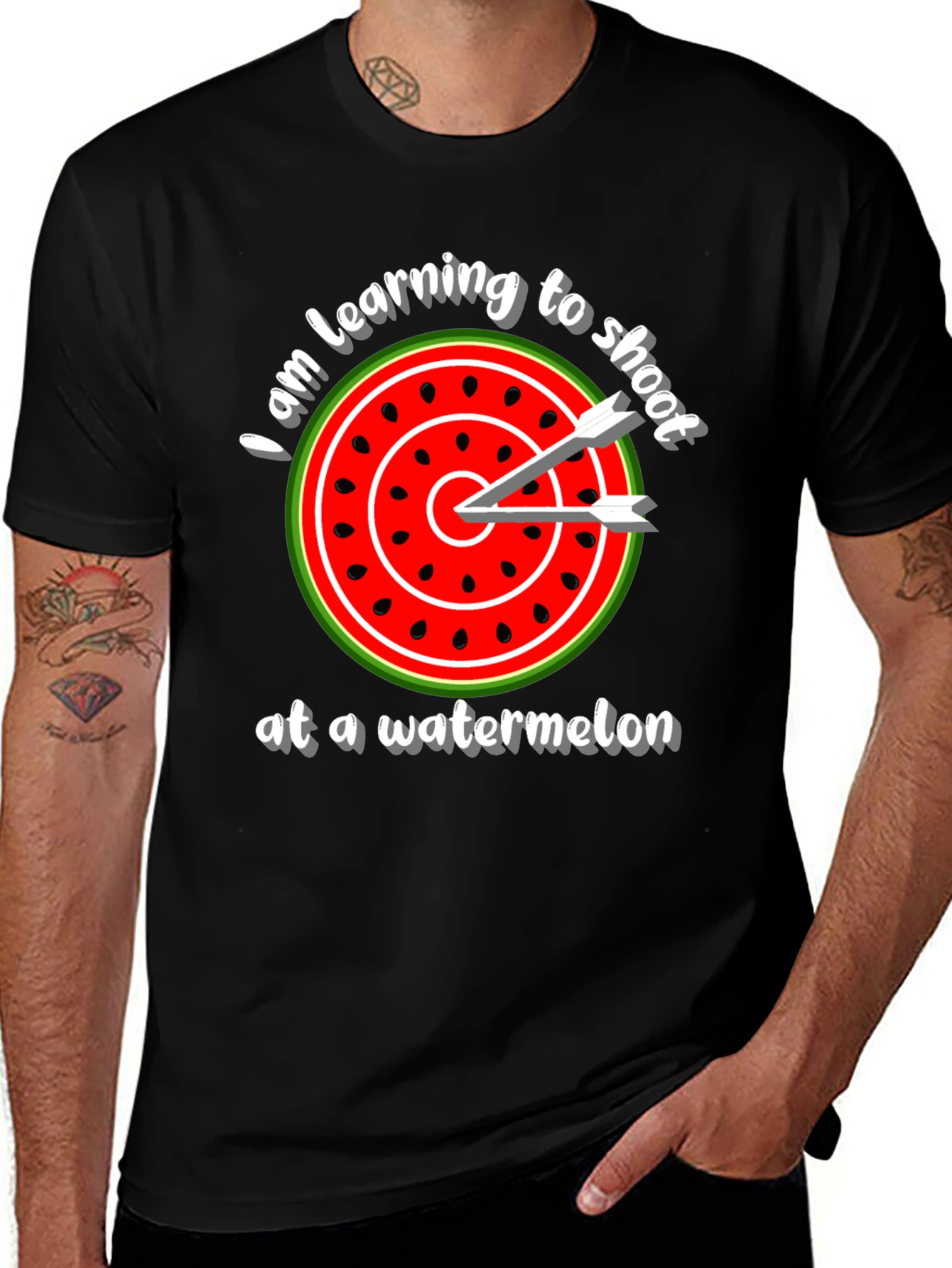 Watermelon Target T-Shirt - Learning to Shoot Tee
