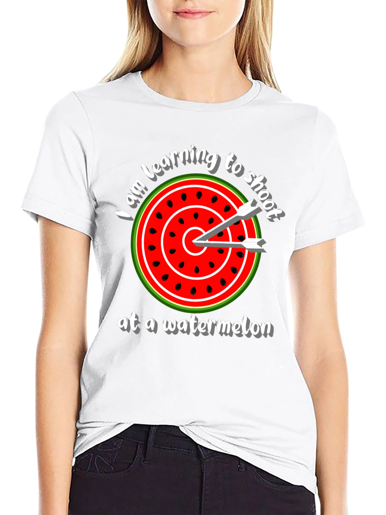 Watermelon Target T-Shirt - Learning to Shoot Tee