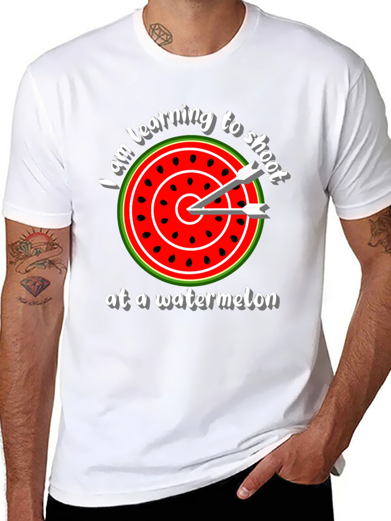 Watermelon Target T-Shirt - Learning to Shoot Tee