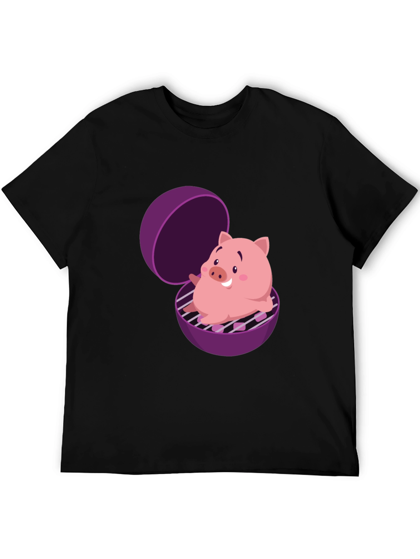 Pig in Grill Funny T-Shirt