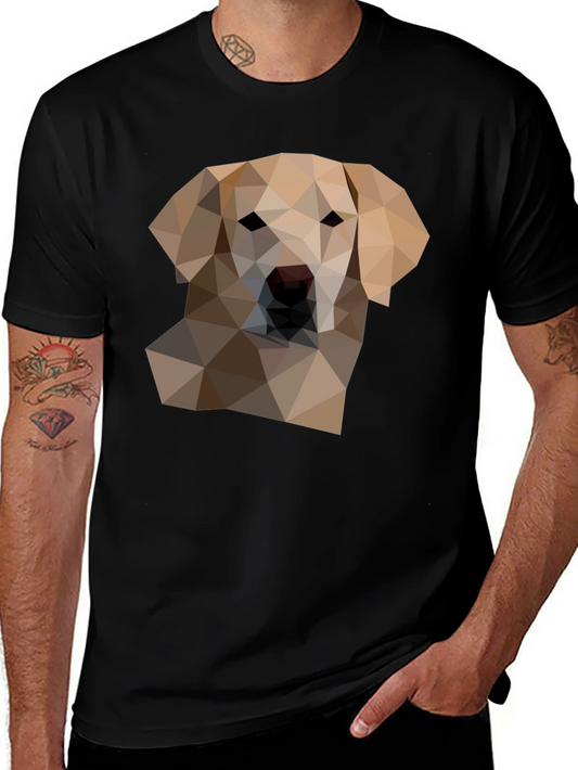 Geometric Dog Graphic T-Shirt
