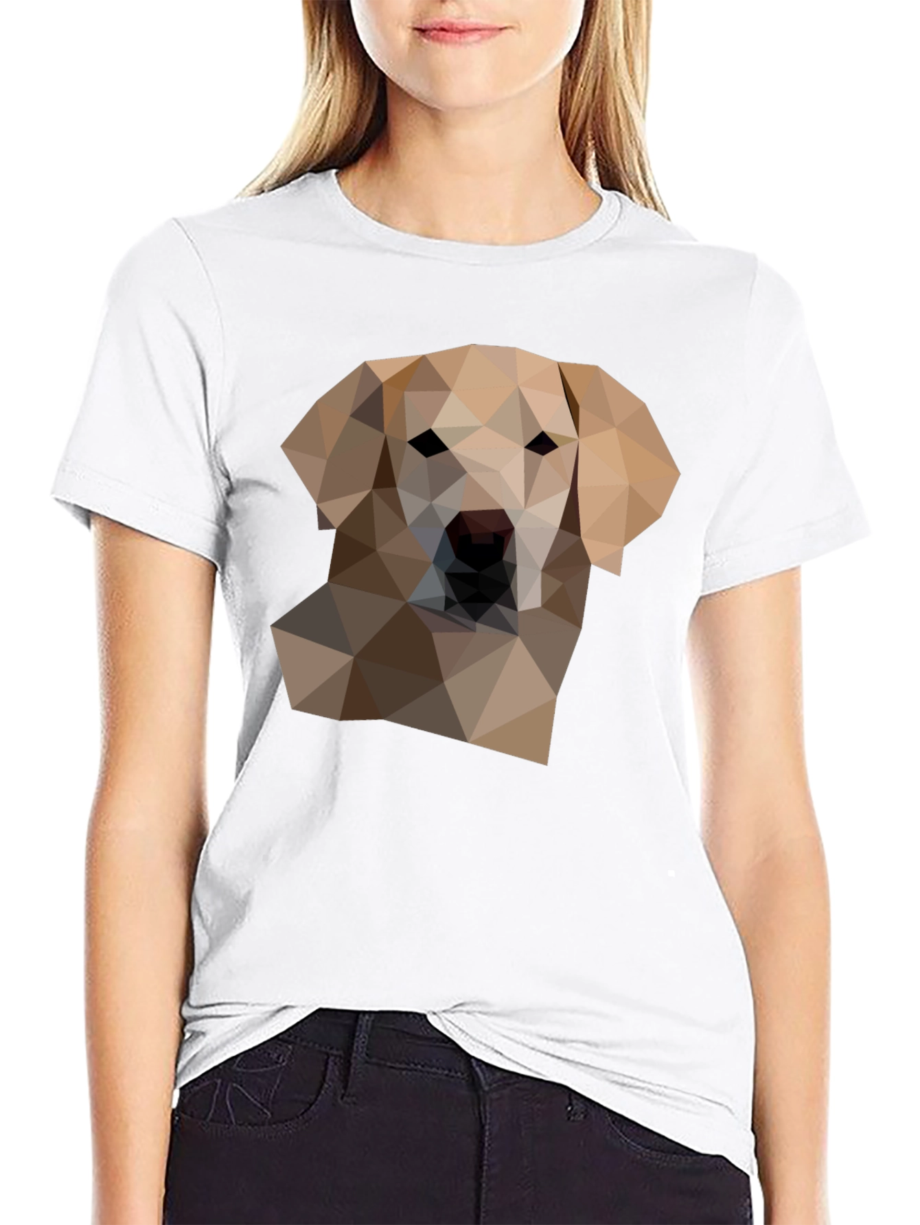 Geometric Dog Graphic T-Shirt