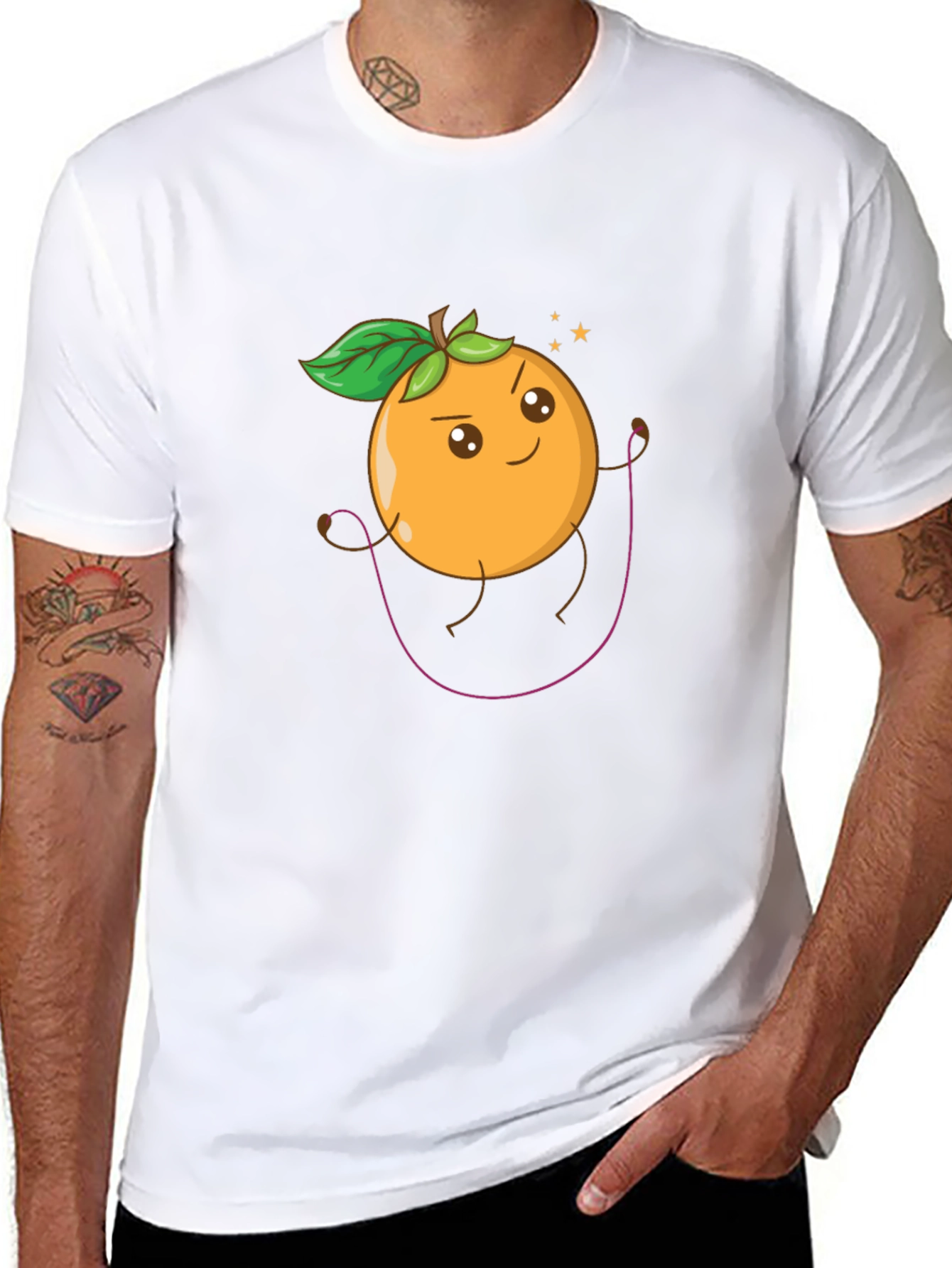 Jumping Orange Graphic Tee