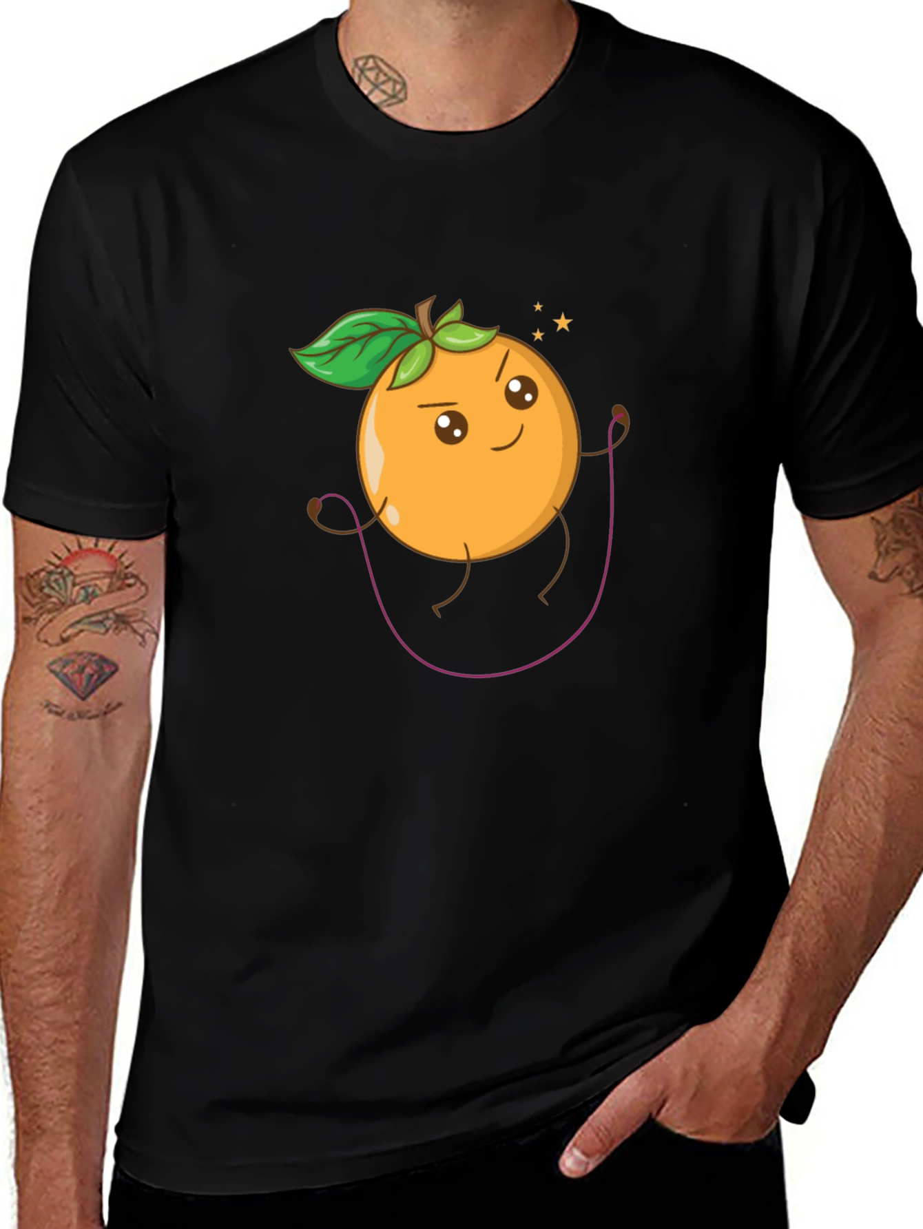 Jumping Orange Graphic Tee