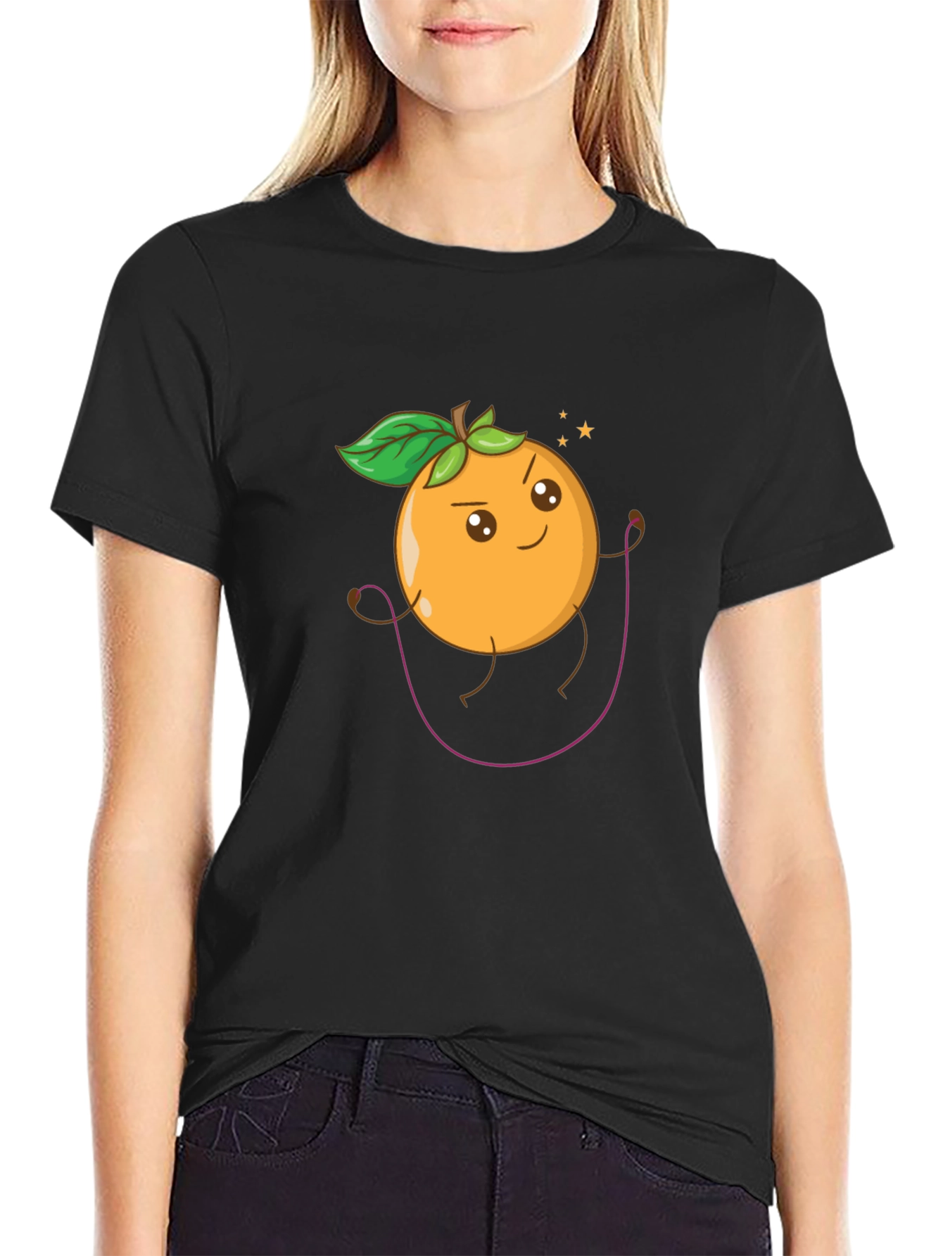 Jumping Orange Graphic Tee