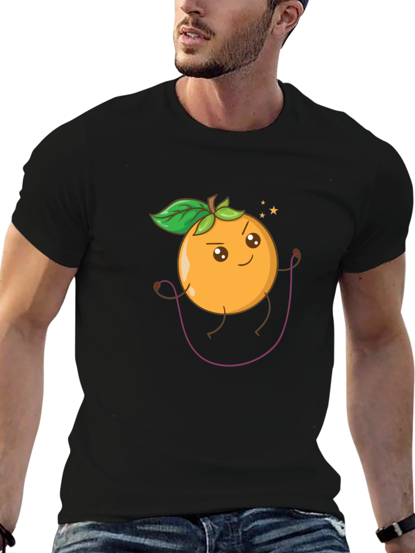 Jumping Orange Graphic Tee