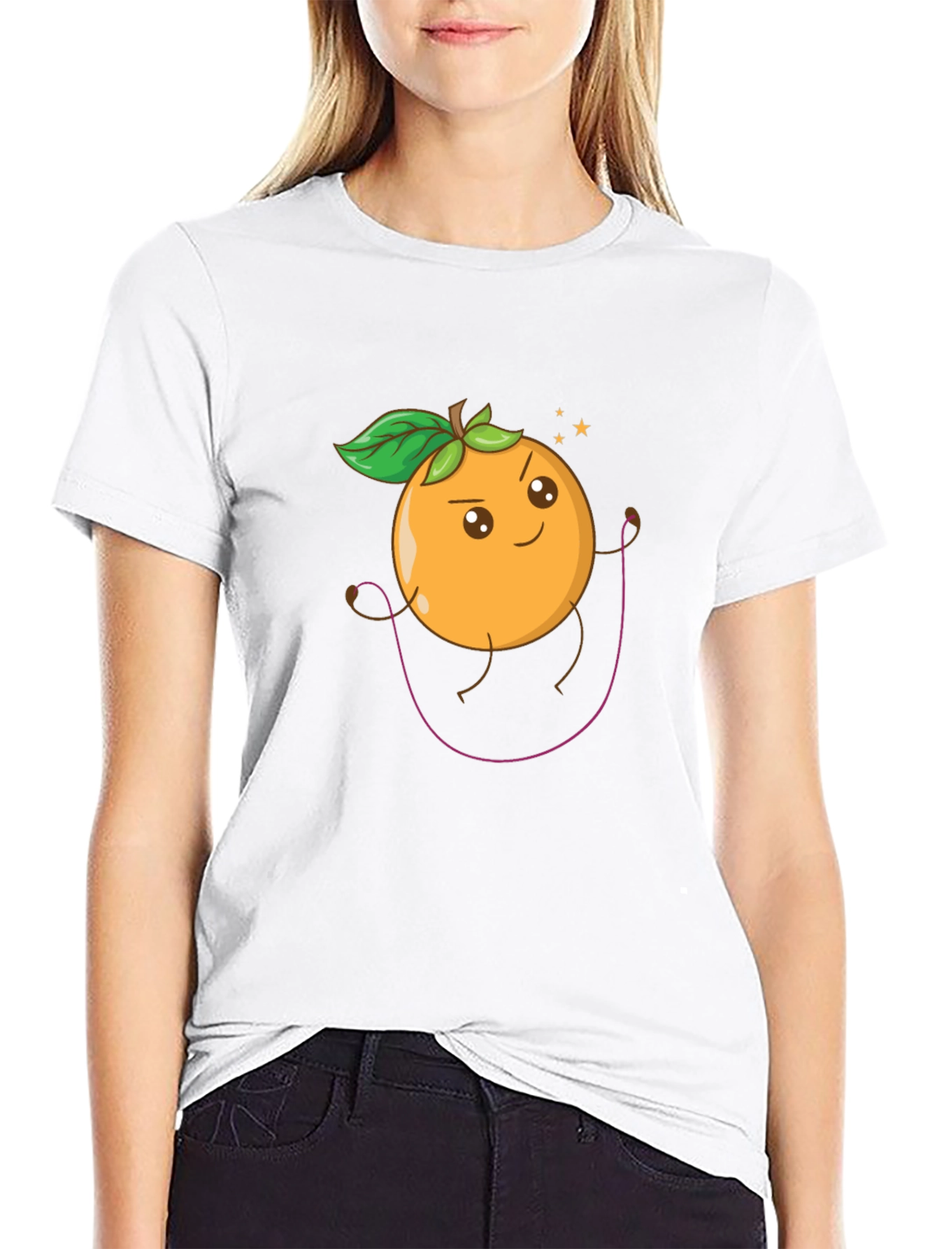 Jumping Orange Graphic Tee