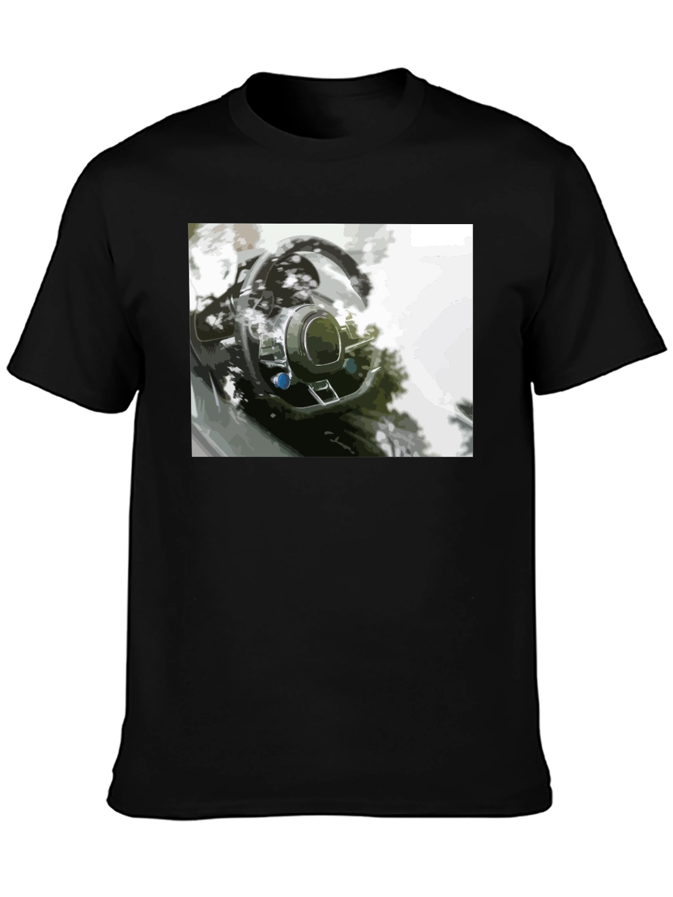 Stylish Car Interior Graphic Tee