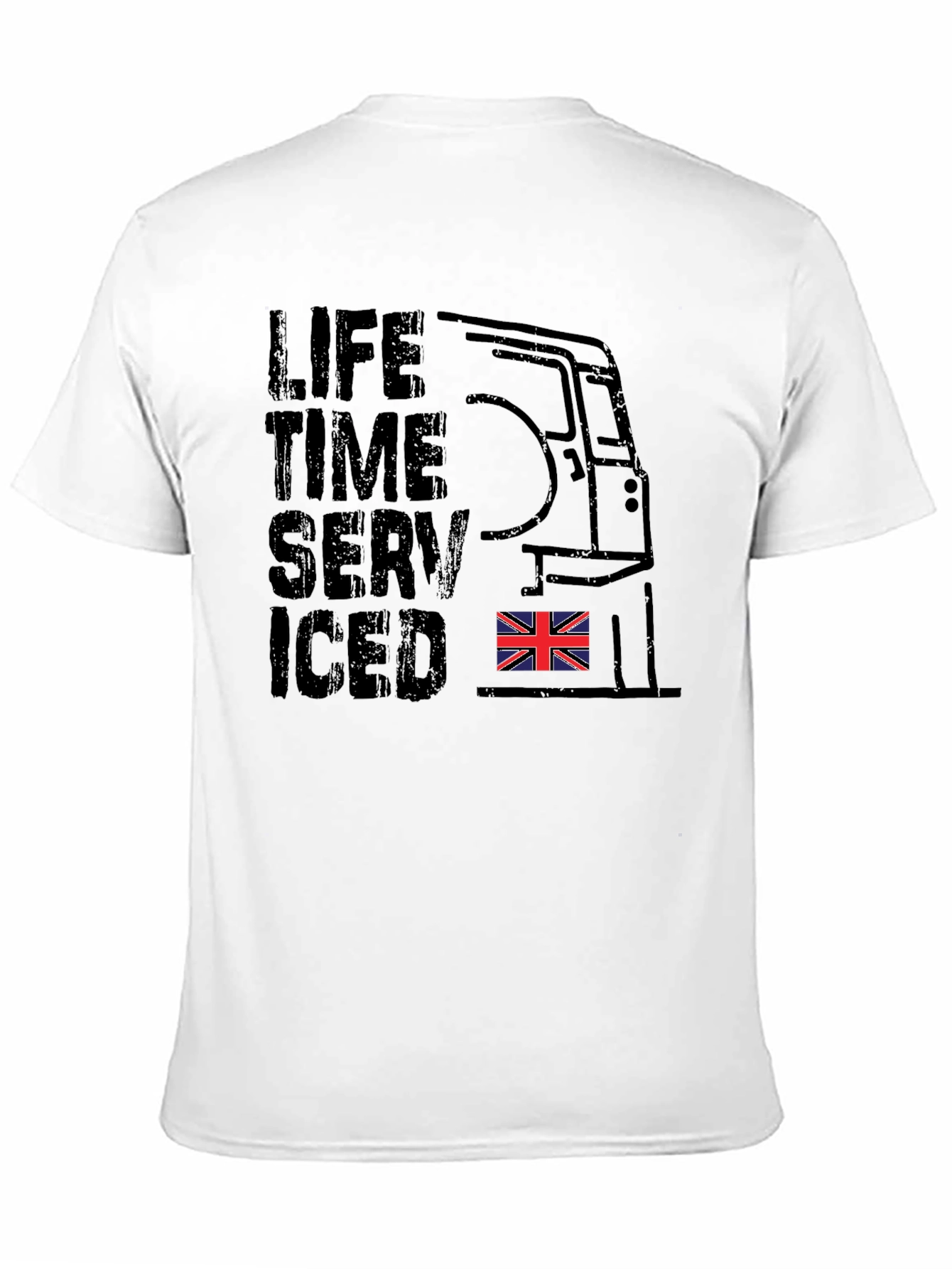 Lifetime Serviced Union Jack Black T-Shirt