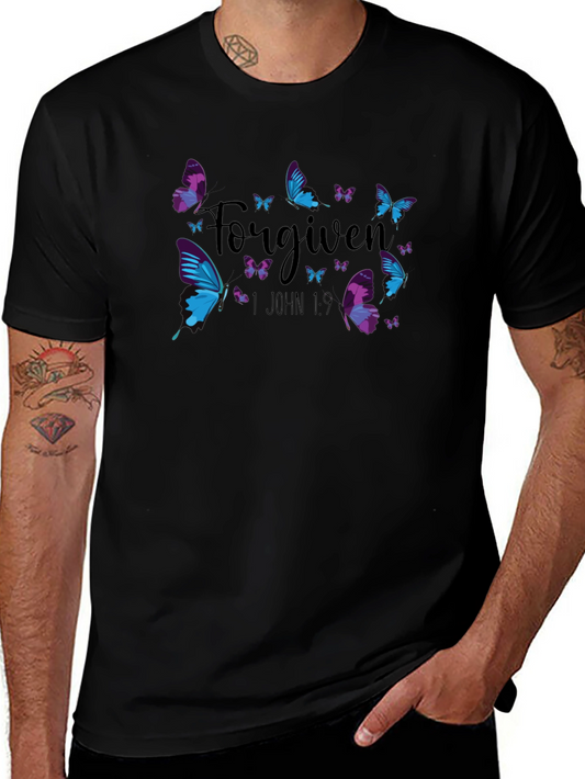 Forgiven Butterfly Graphic Tee - Christian T-Shirt