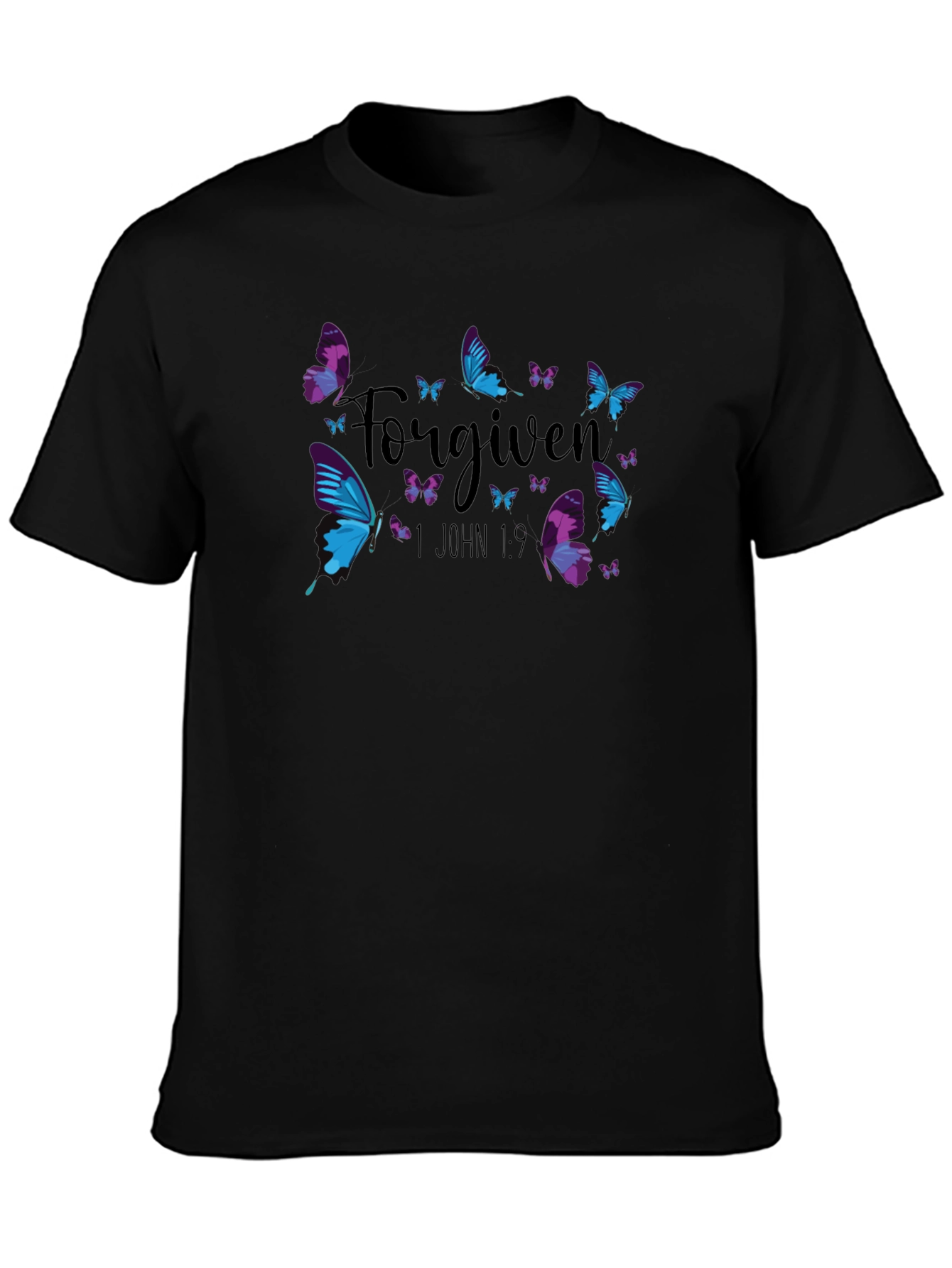 Forgiven Butterfly Graphic Tee - Christian T-Shirt
