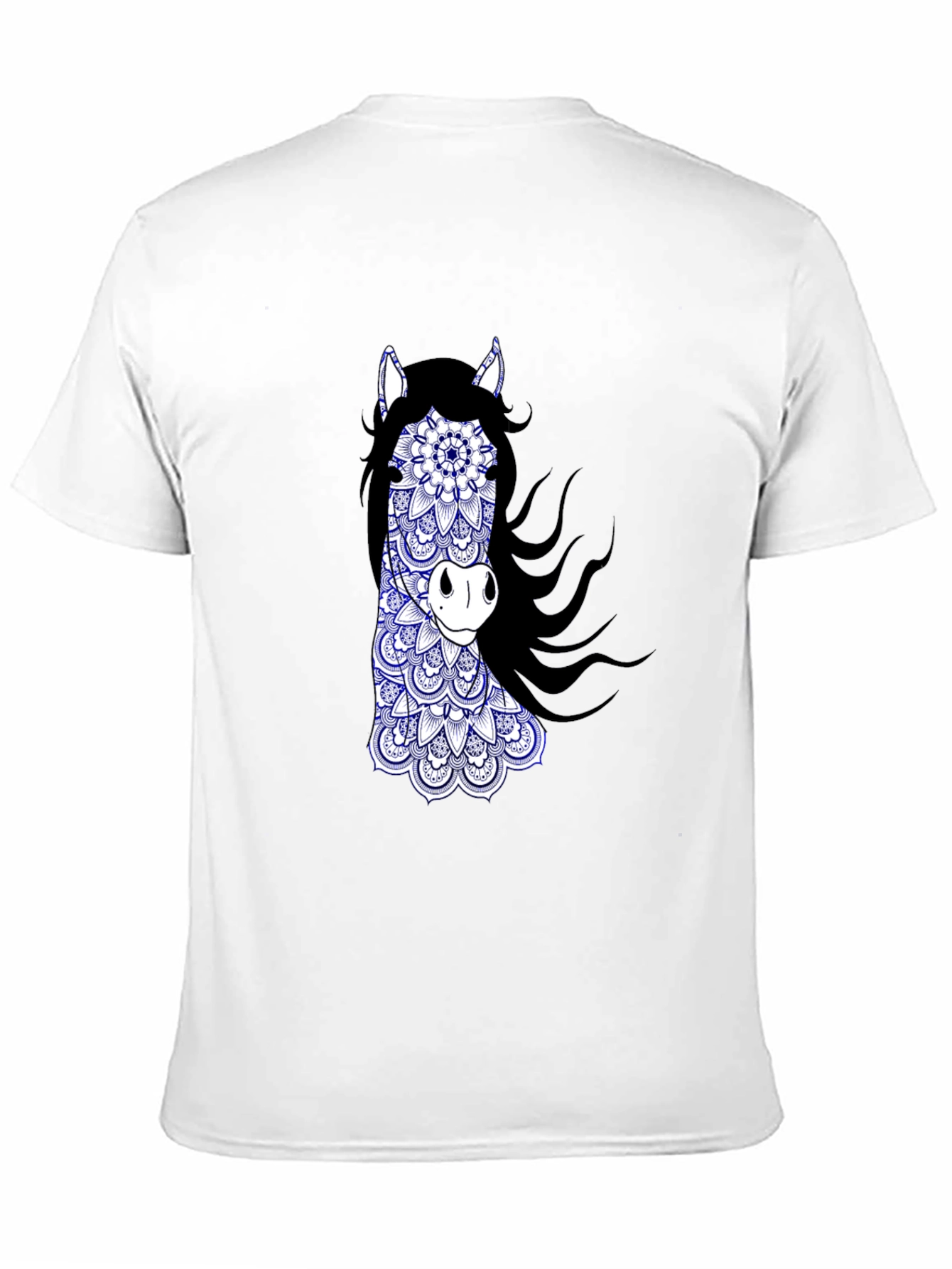 Horse Mandala Graphic Tee - Black