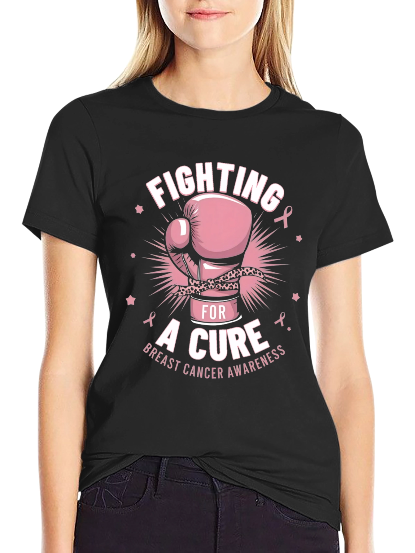 Fighting for a Cure Breast Cancer Awareness T-Shirt
