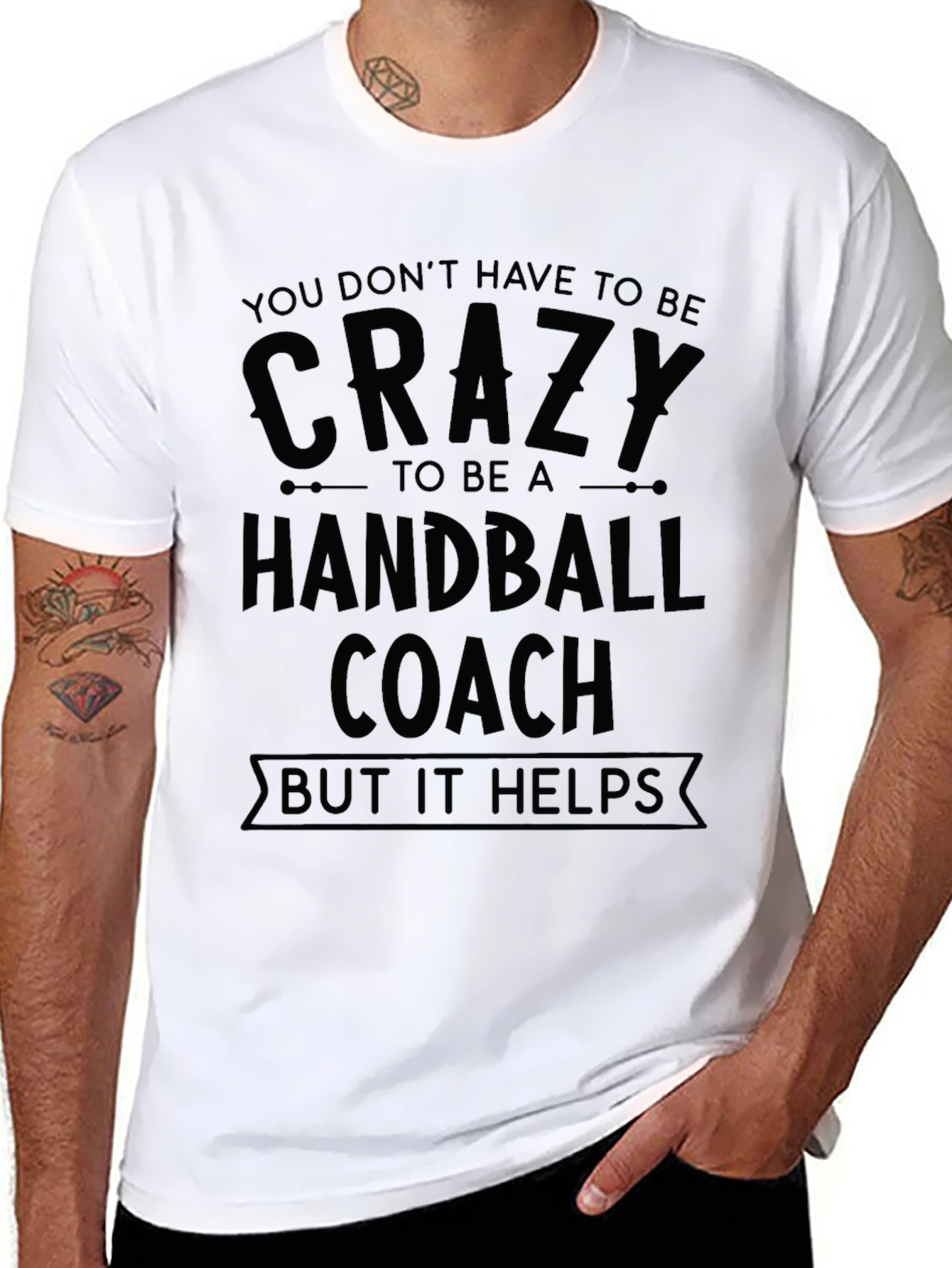 Crazy Handball Coach Black T-Shirt