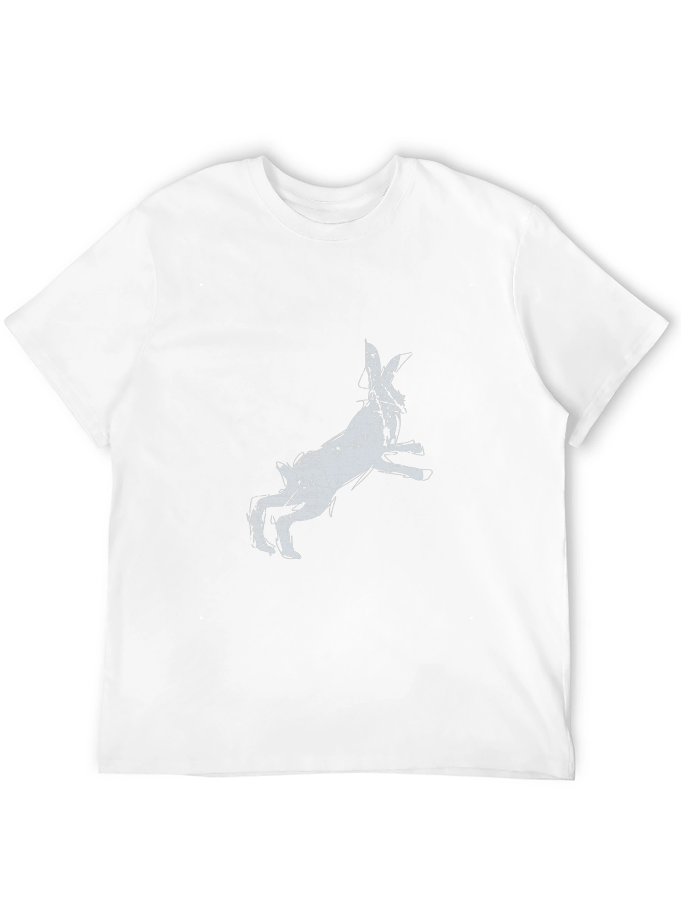 Rabbit Graphic Print Black T-Shirt