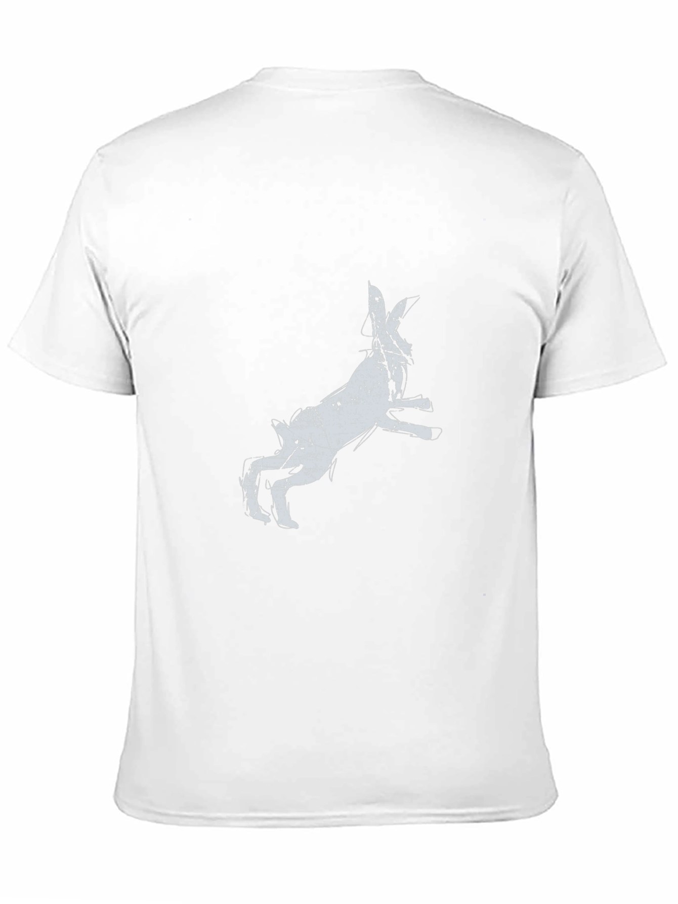 Rabbit Graphic Print Black T-Shirt