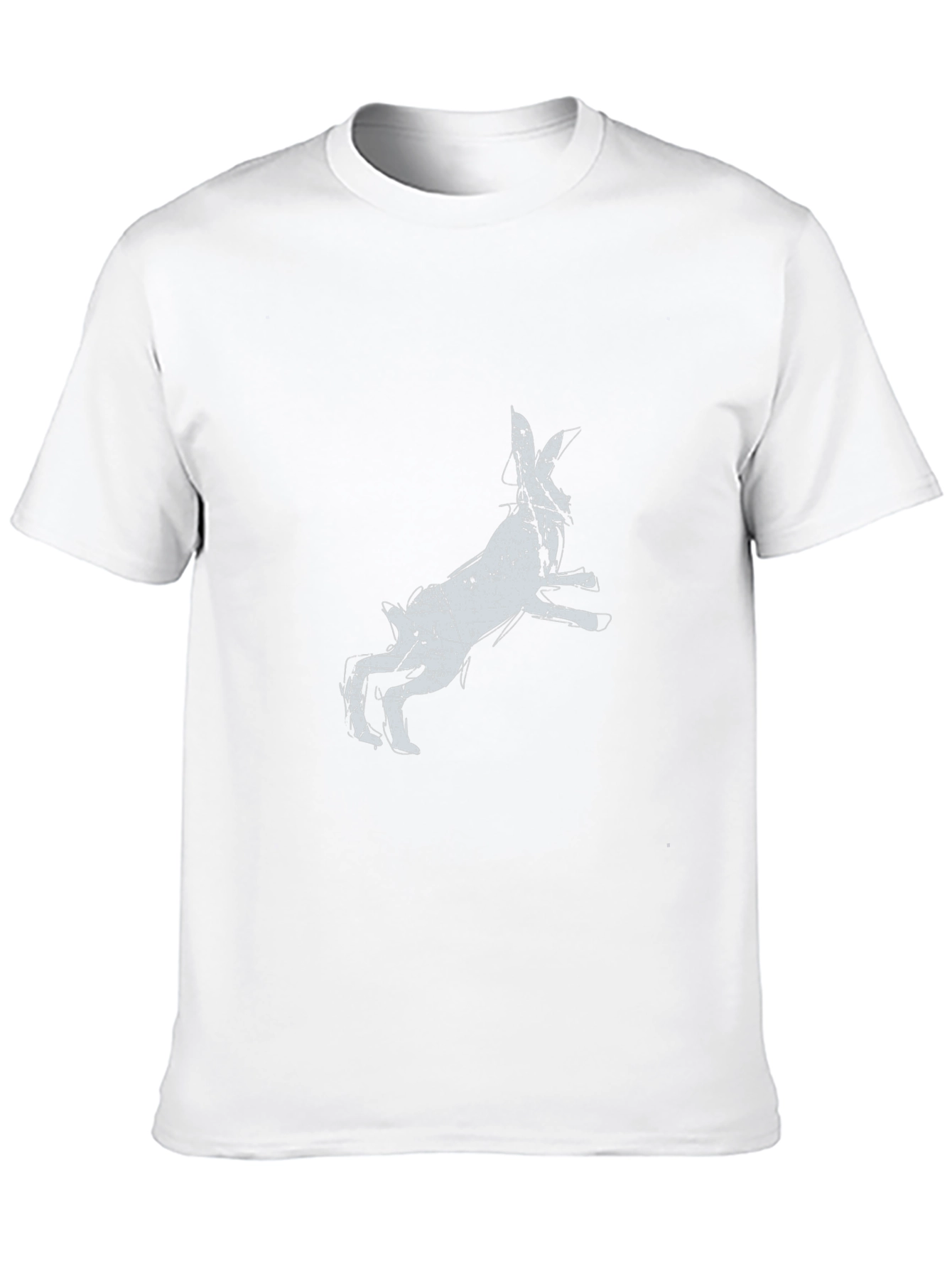 Rabbit Graphic Print Black T-Shirt