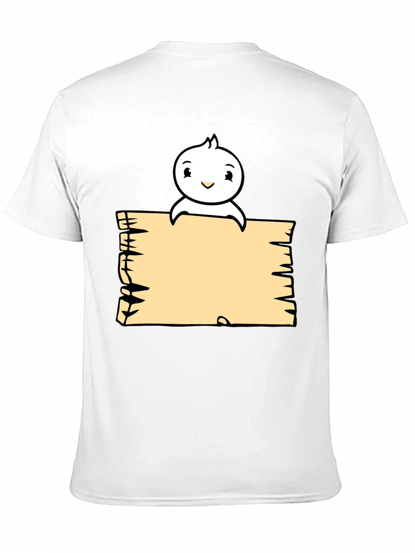 Cute Cartoon Character Black T-Shirt