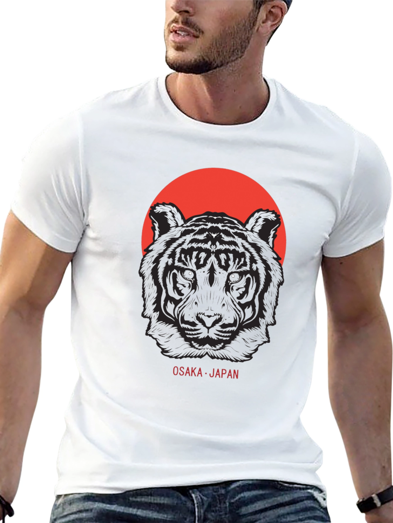 Osaka Japan Tiger Graphic T-Shirt