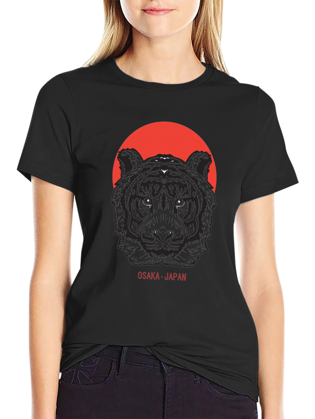 Osaka Japan Tiger Graphic T-Shirt