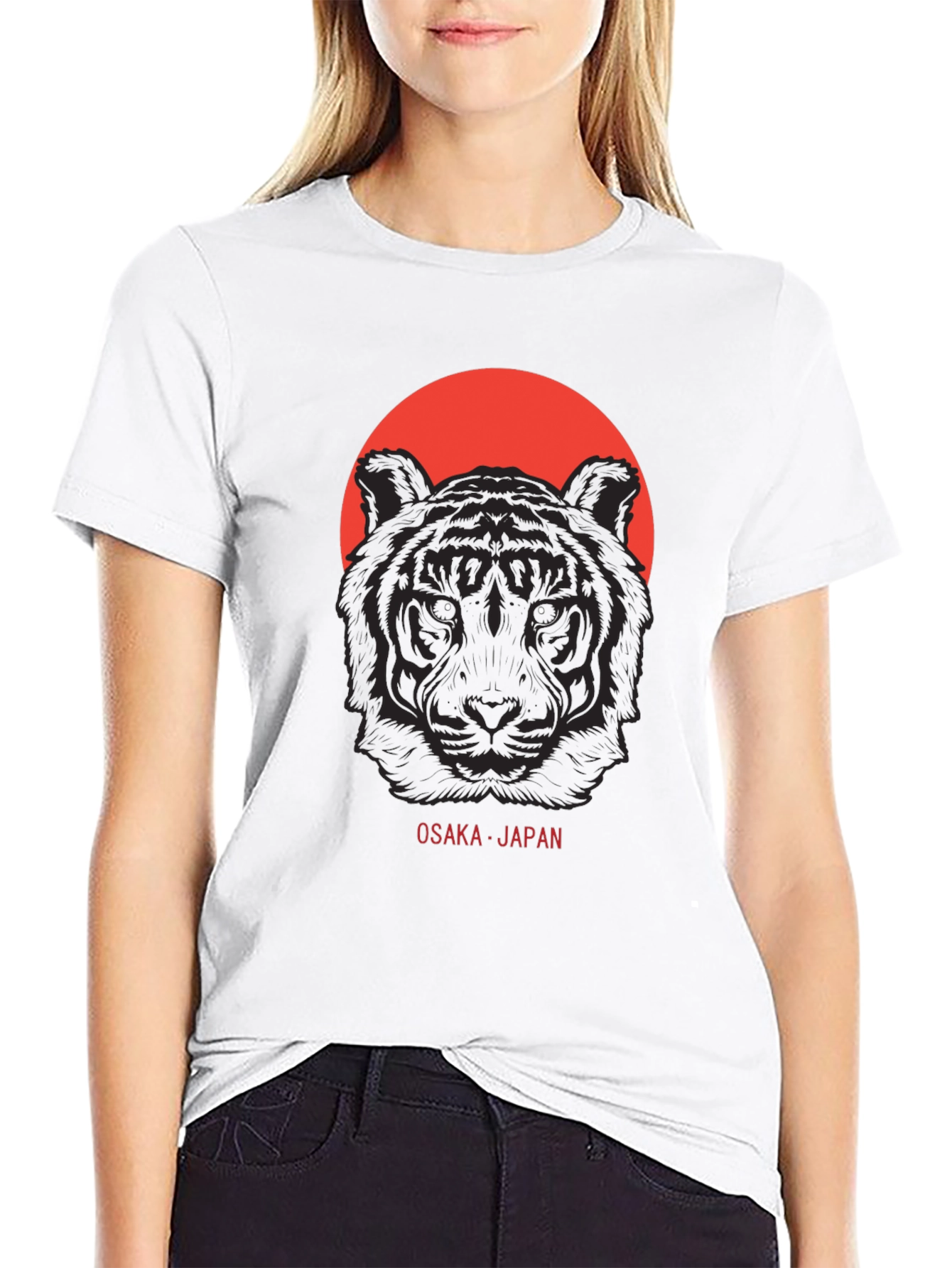 Osaka Japan Tiger Graphic T-Shirt