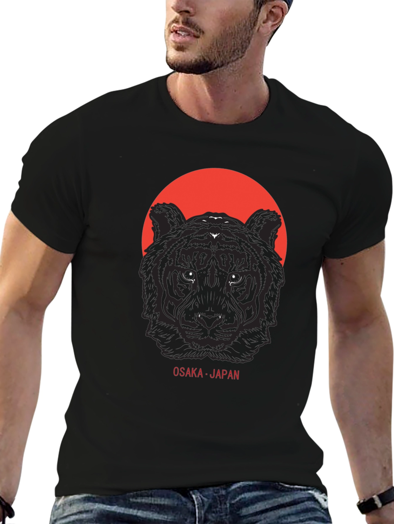 Osaka Japan Tiger Graphic T-Shirt