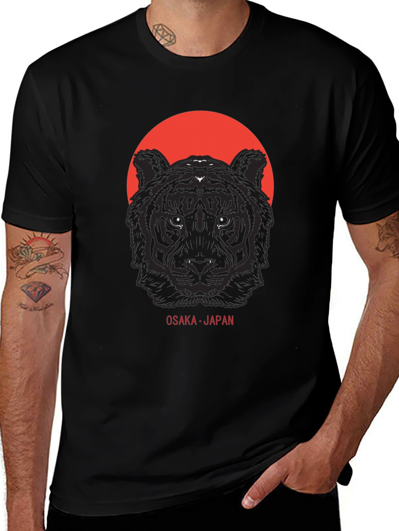 Osaka Japan Tiger Graphic T-Shirt
