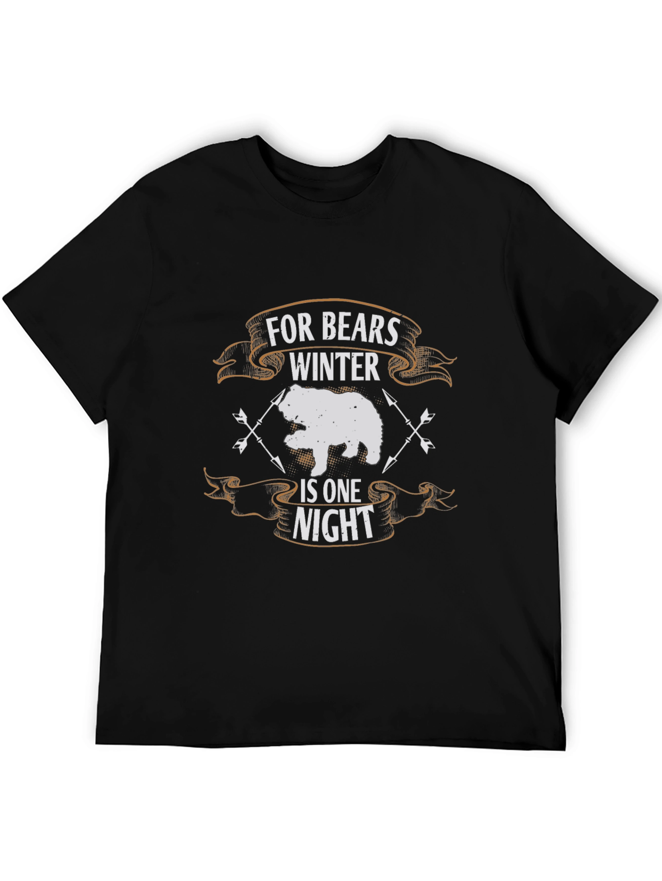 Bear Winter One Night Black T-Shirt