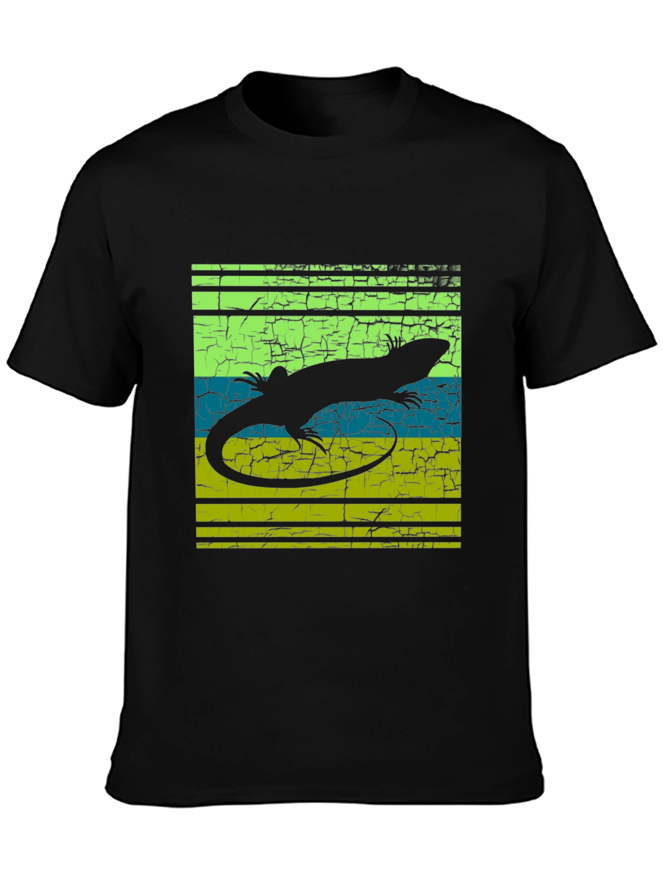 Lizard Silhouette Graphic Tee - Retro Style
